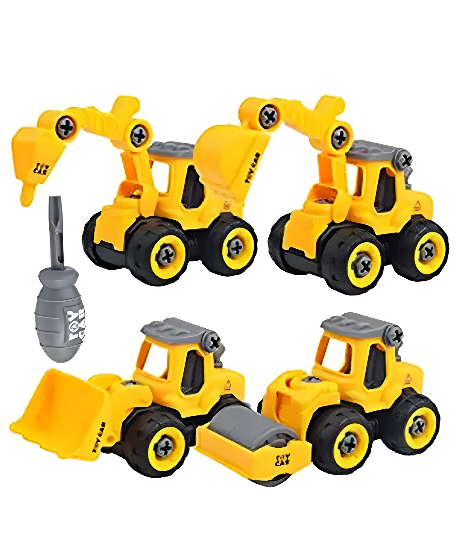 NEGOCIO Plastic Exclusive Collection of Construction Vehicles for Kids Pretend Play Toy Trucks Play Set Building Vehicles Set Pack of 4 - PACK OF 1- COLOR MAY VARY-image-29