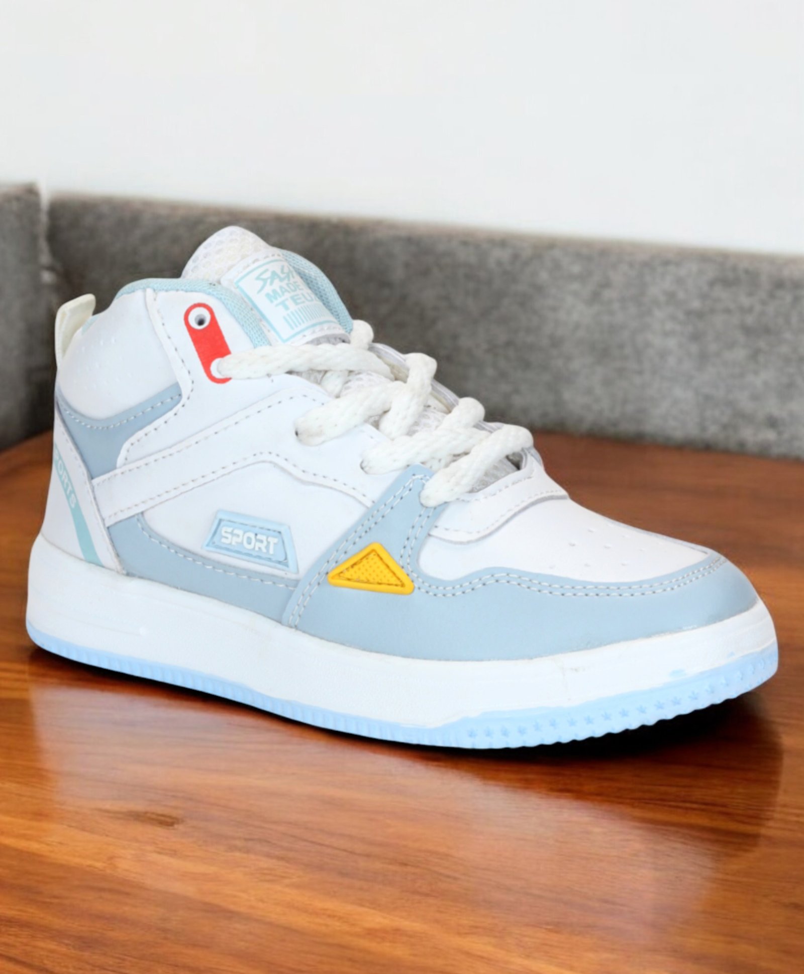 Lil Lollipop Sport Text Patch Detailed Lace Up Shoes - Blue-image-44