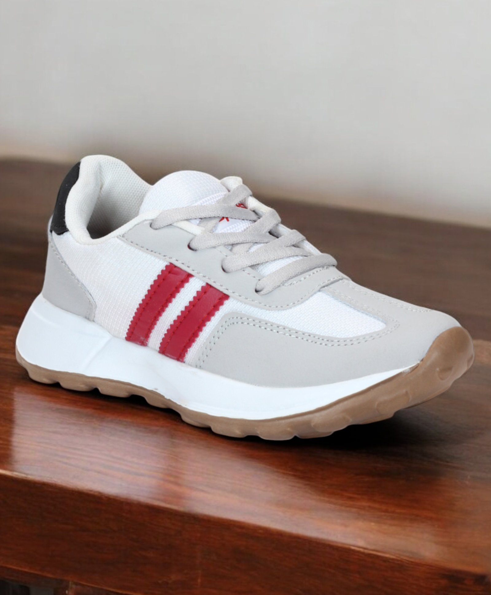 Lil Lollipop Striped Lace Up Shoes - White-picture-10