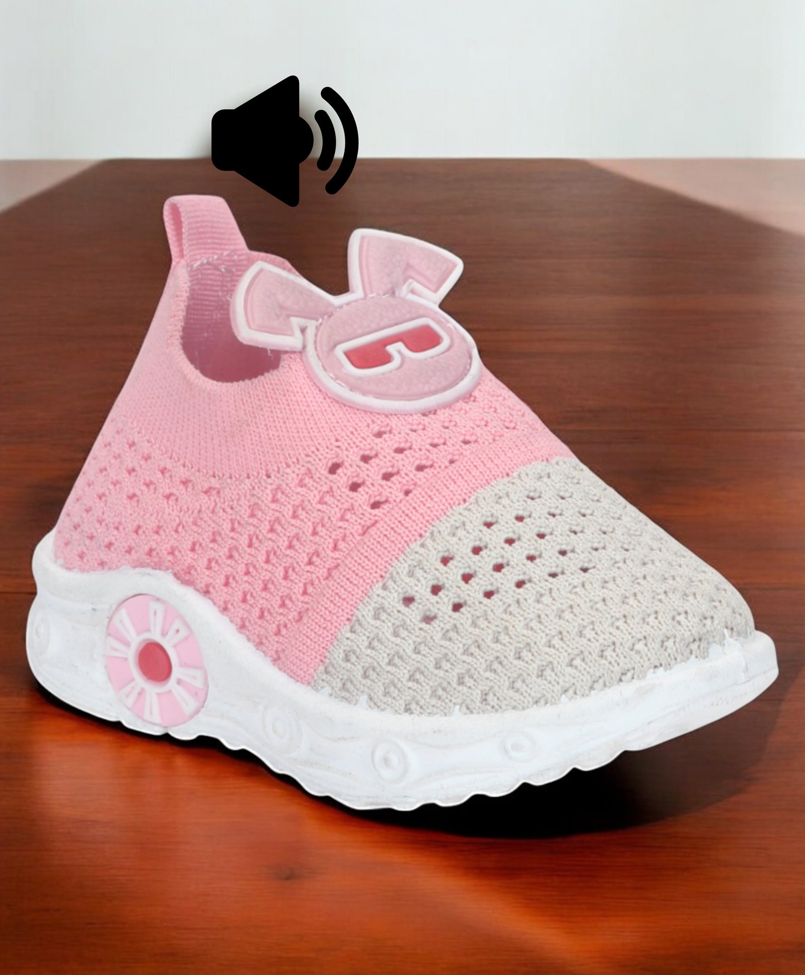 Lil Lollipop Colour Blocked Cartoon Applique Detailed Slip On Musical Shoes - Pink-picture-16