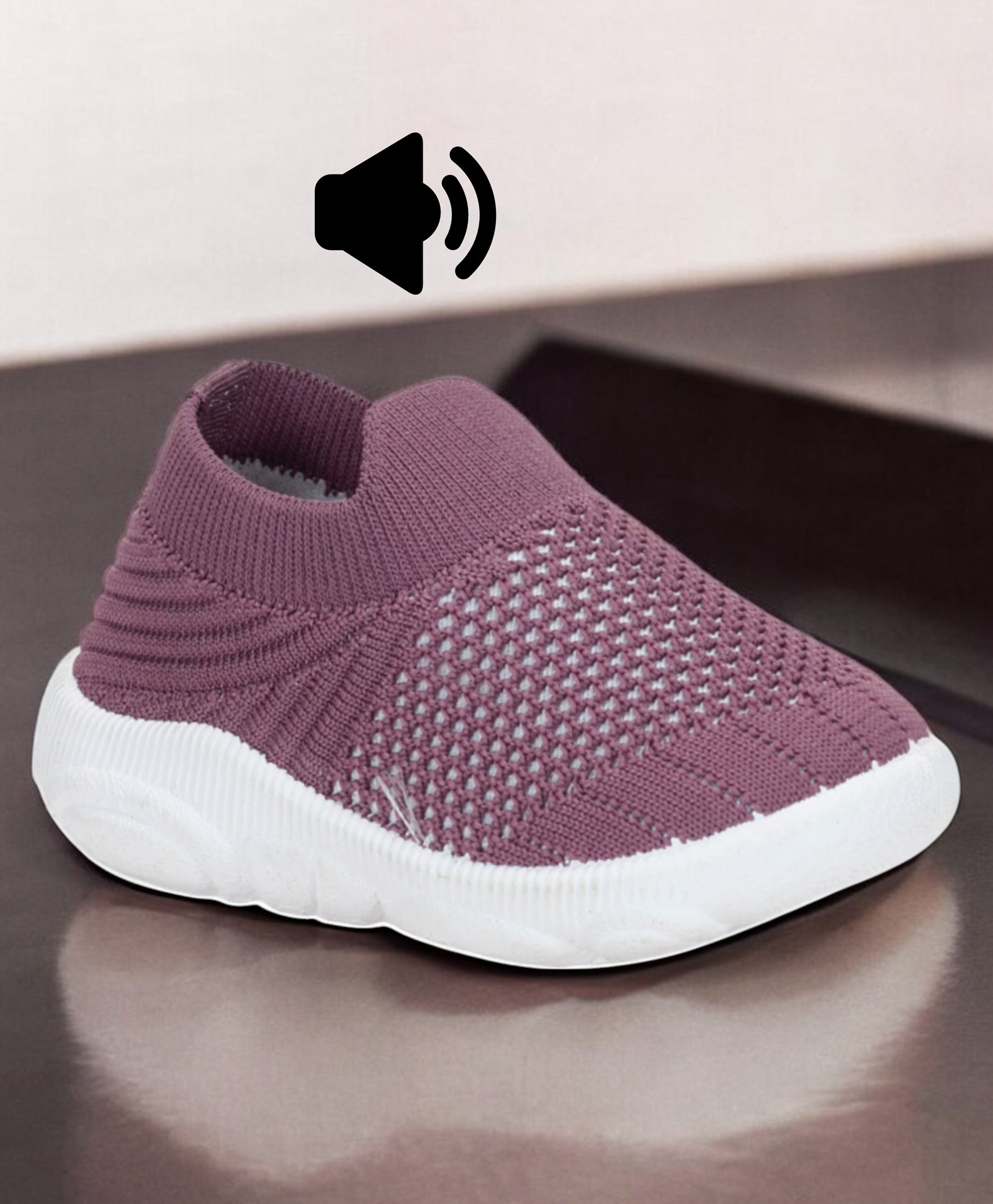 Lil Lollipop Solid Slip On Musical Shoes - Purple-image-13