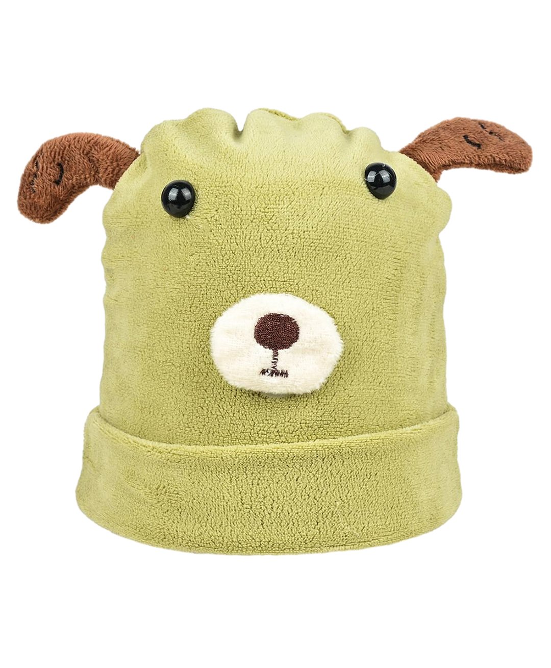 Kid-O-World Velvet Animal Designed Ears Applique Detailed Beanie Cap - Green-picture-21