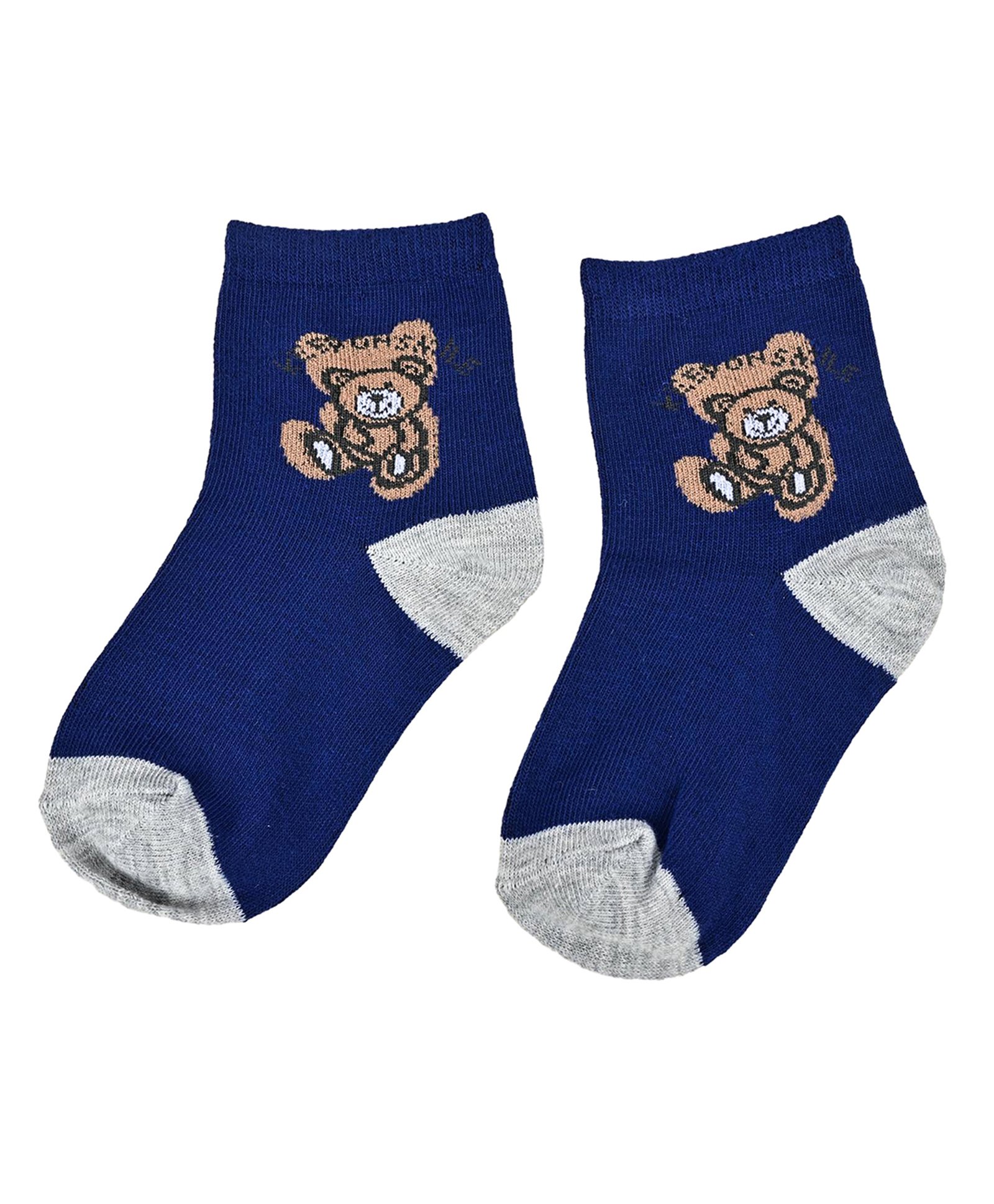 Kid-O-World Bear Designed Socks- Dark Blue-image-15