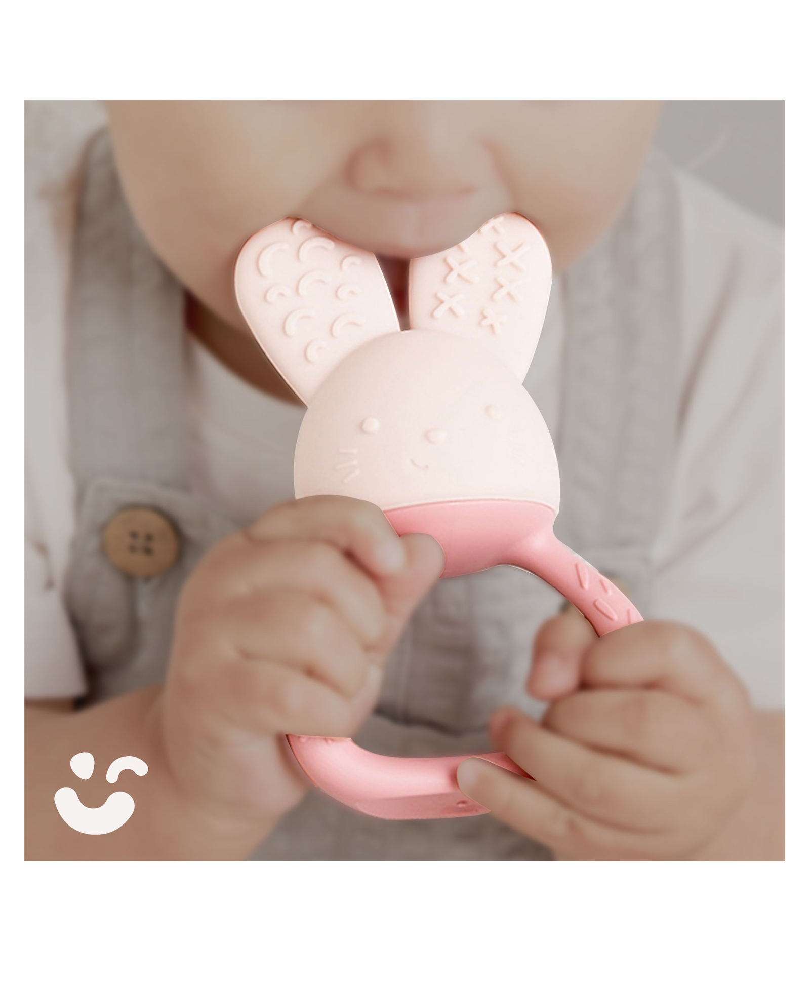 b.box Chill + Fill Sensory Teether - Refillable Cooling Relief for Teething Babies - Textured Silicone, Easy-Grip - Blush Pink-picture-23