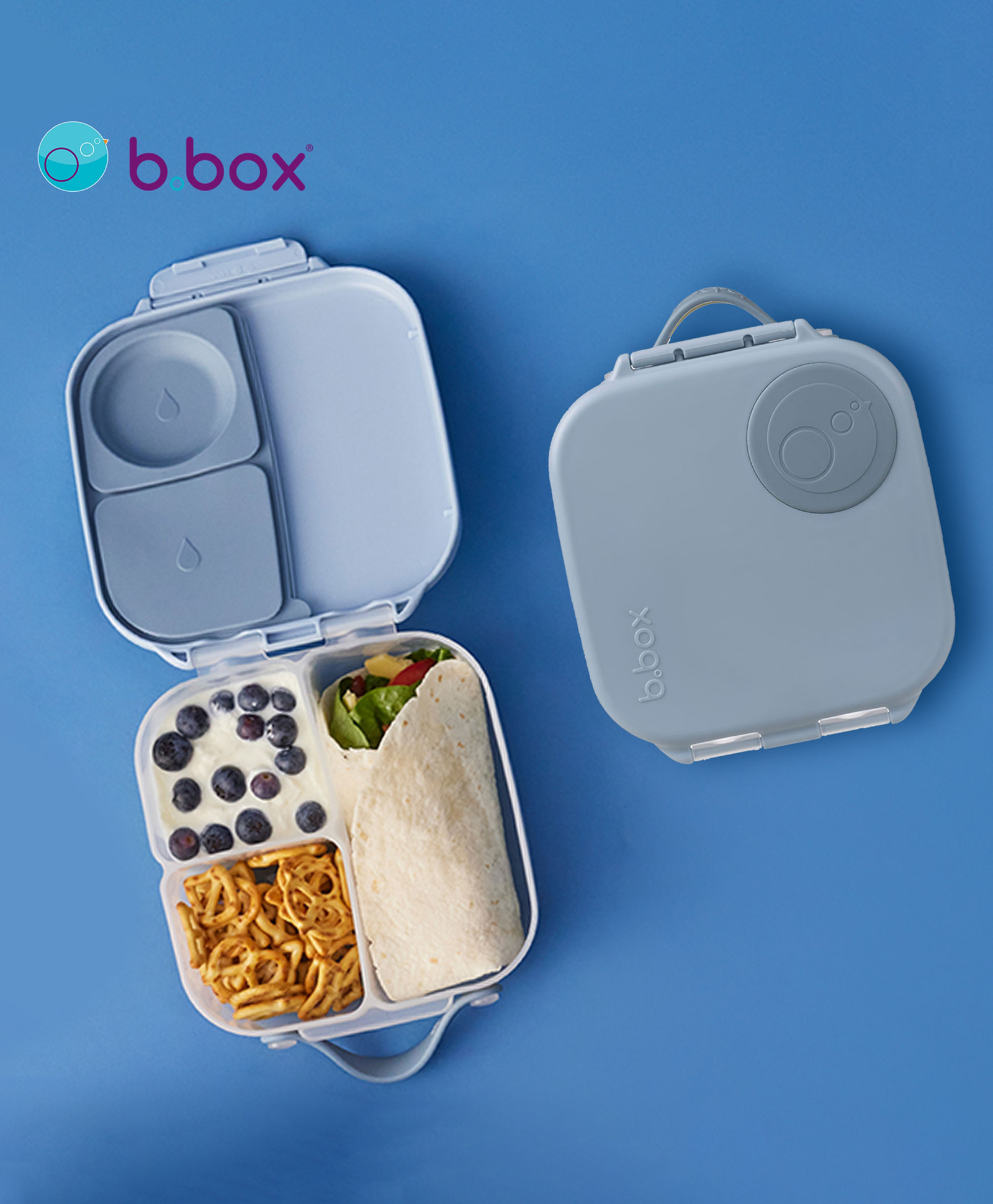 b.box Leakproof Bento Style Mini Lunchbox for Kids- A Handy Option for Kids 1L Capacity - Chill Out Blue-picture-16