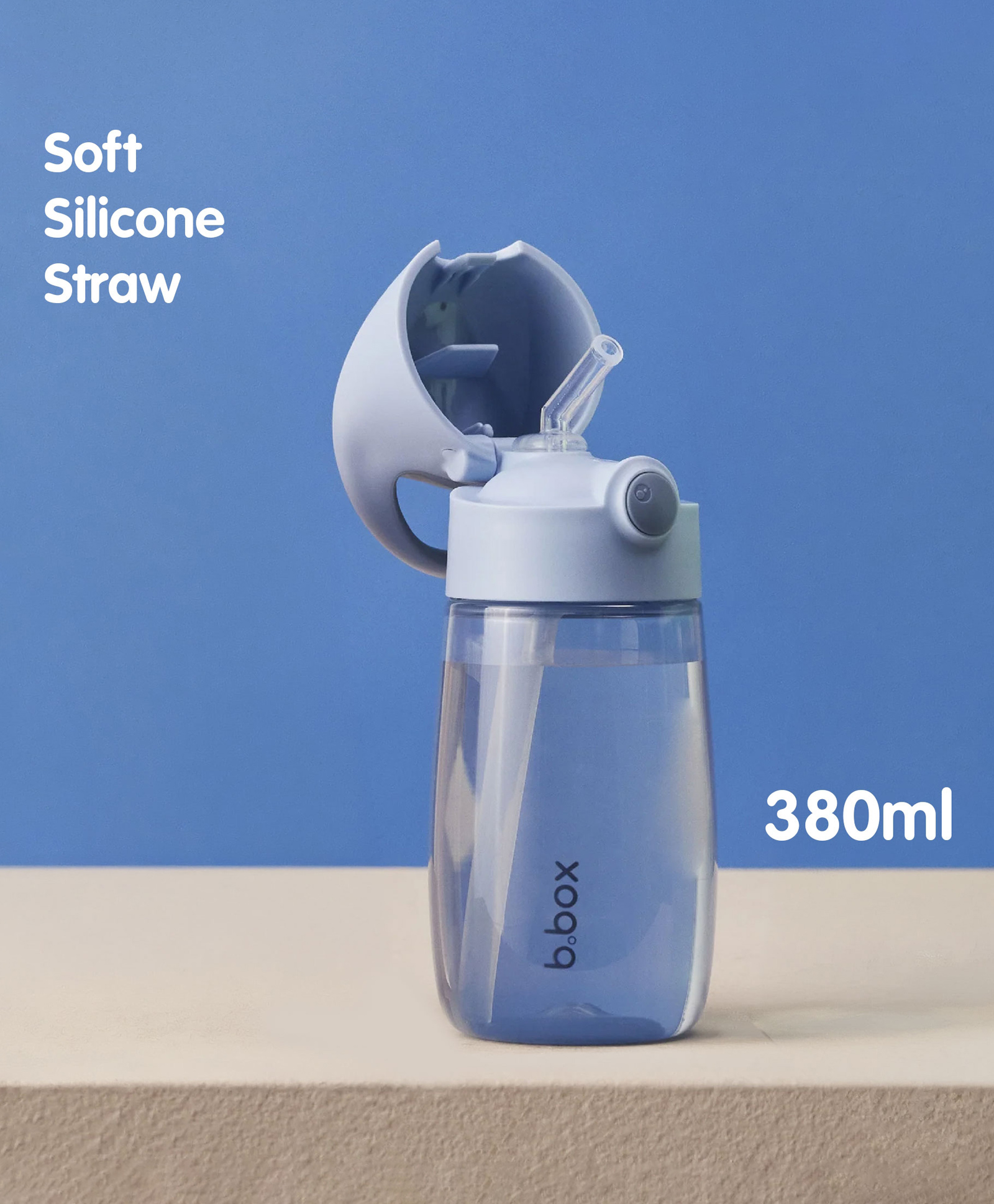 B.Box Drink Bottle Junior 380 ml Leakproof & Easy Carry Bottle for Toddlers & Preschoolers - Free-Flowing -Chill Out Blue-image-35