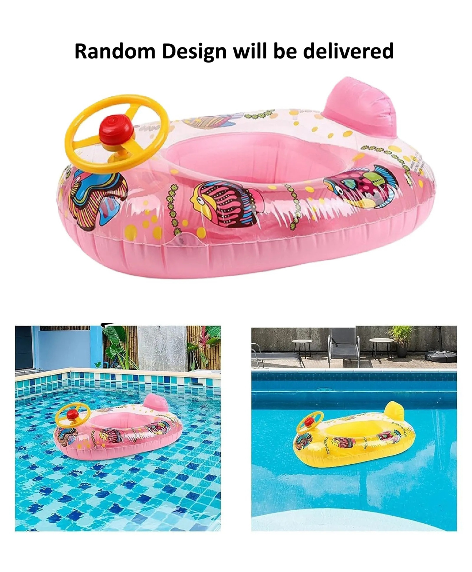 Sanjary Pool Float Swimming Floats boat Beach Toy Color & design May Vary-image-24