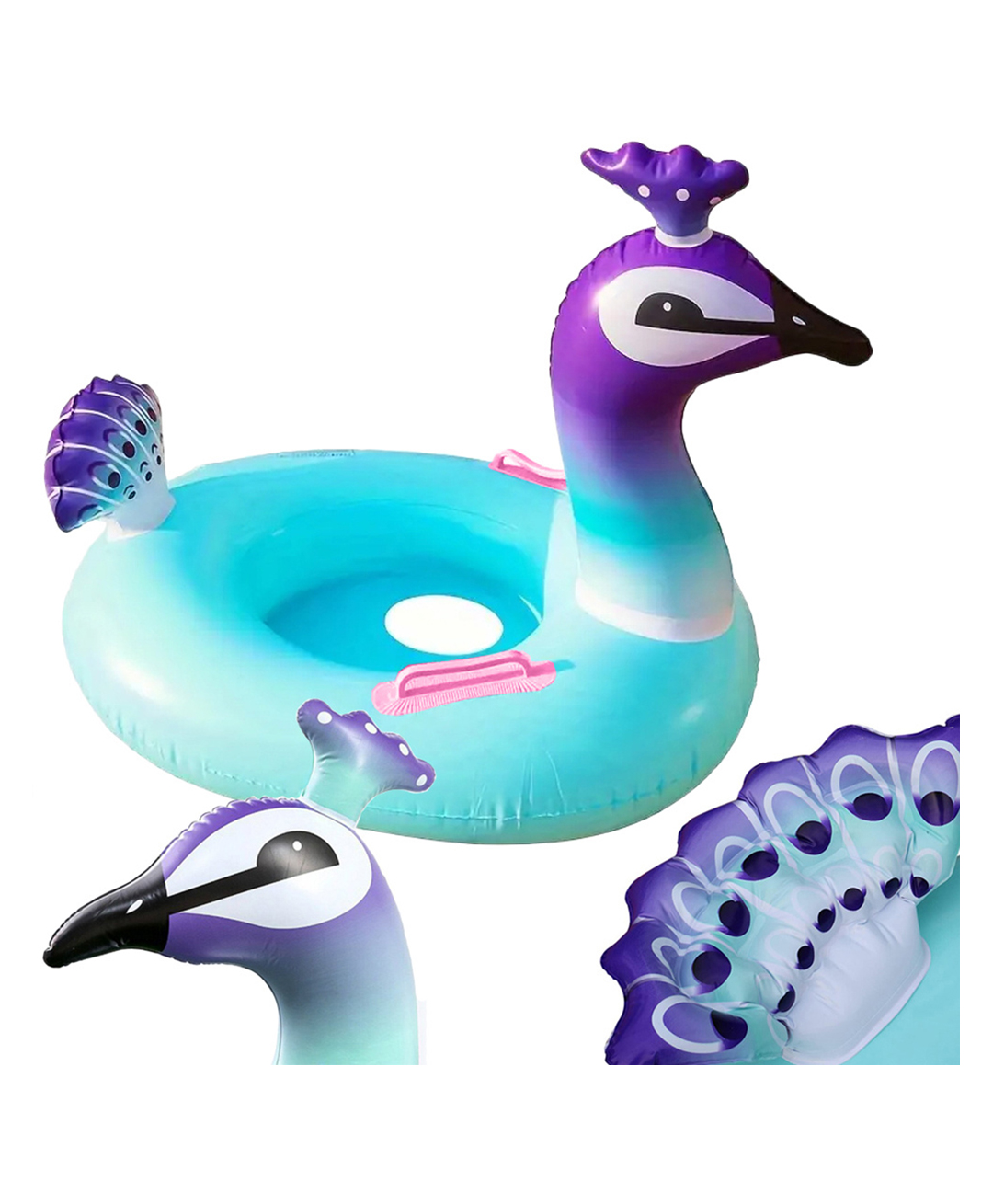 Sanjary Peacock Pool Float tube Swimming tube float Toy for kids color shape may vary-image-30