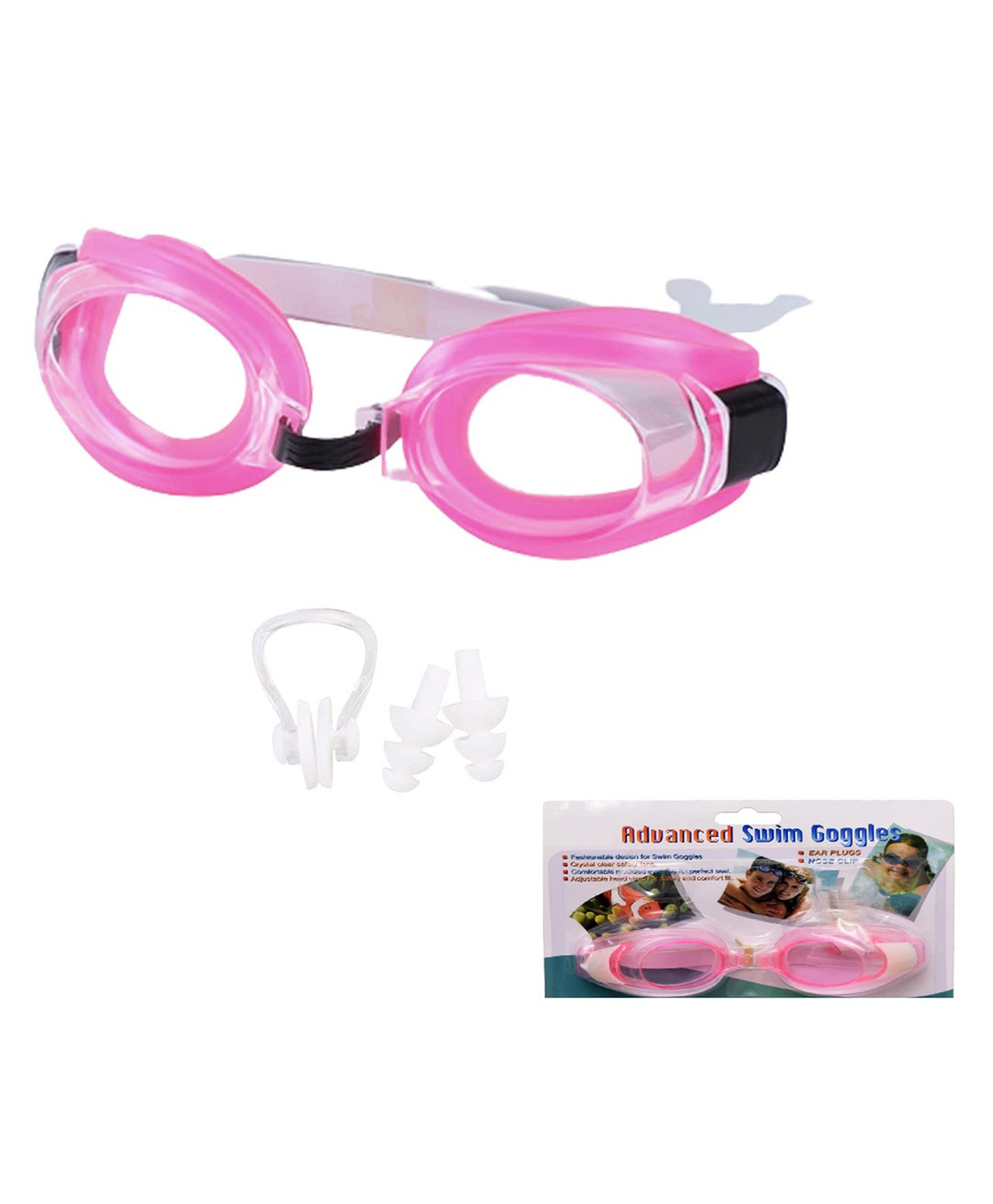 Sanjary Swimming Advance Goggles Set For kids -ColorMay Vary-picture-10