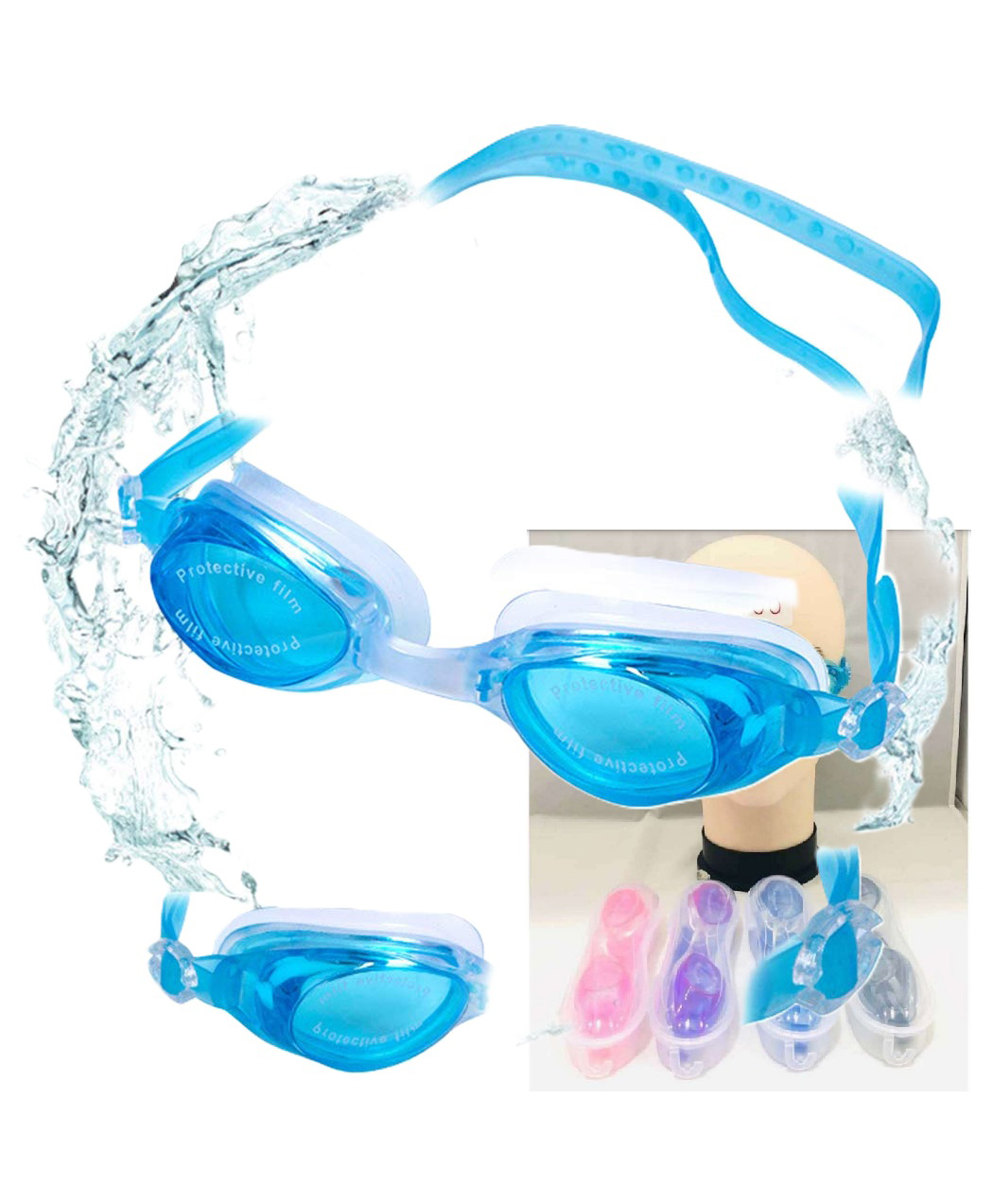 Sanjary SwimmingGoggles For kids -ColorMay Vary-picture-33