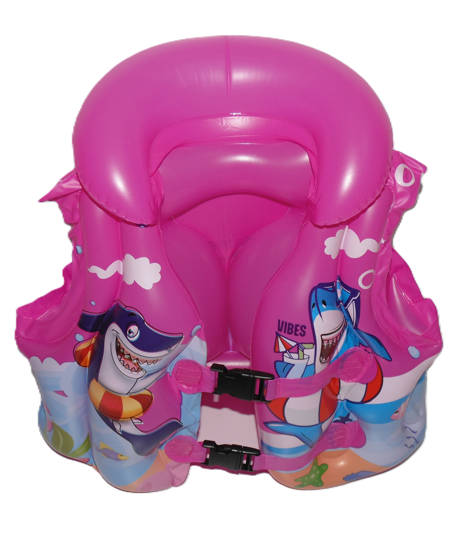 SANJARY Inflatable Swimming Jacket for kids Beginner Small SizeColor Design May Vary-image-2
