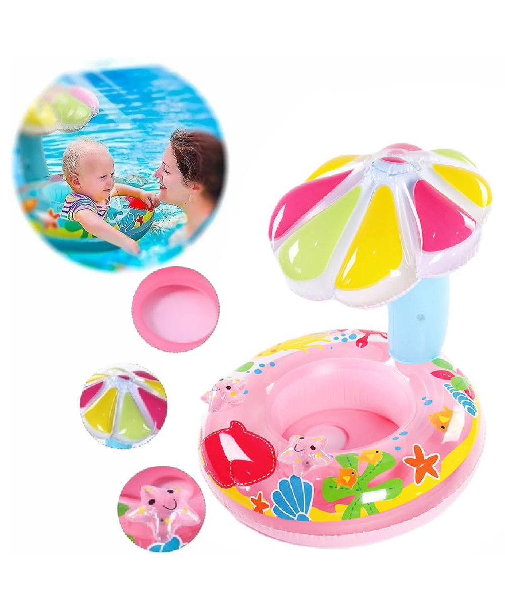 Sanjary Inflatable Baby Water Float PVC Seat Boat Pool Toy Toddler Swimming Ring for Swimming Beach Travel Pool Picnic Color May Vary-picture-16
