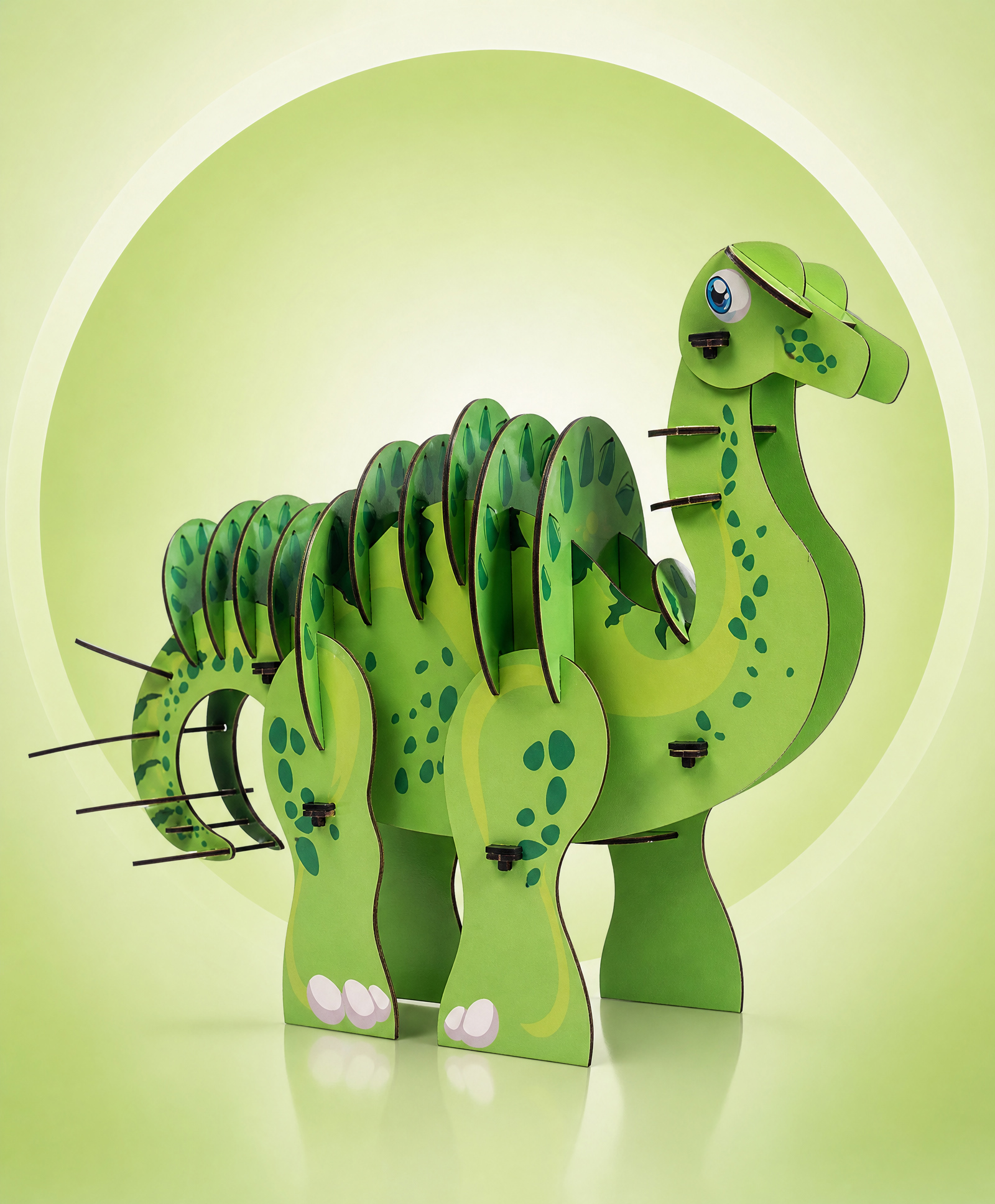 Play Nation Wooden DIY 3D Dinosaur Craft Puzzle 30 Pieces - Green-image-22
