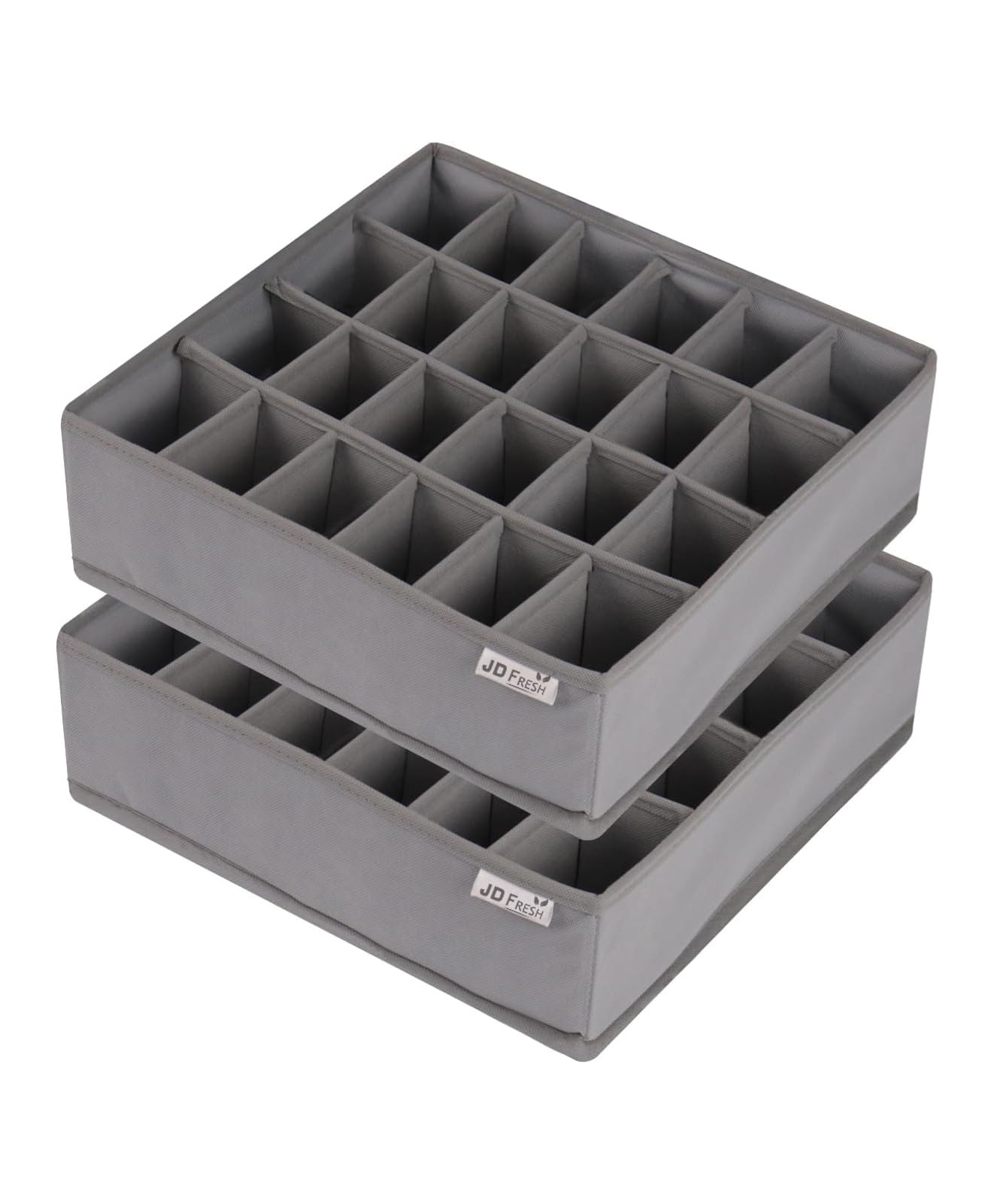 JD Fresh Pack of 2 Wardrobe Organizer For Clothes - Grey-image-13