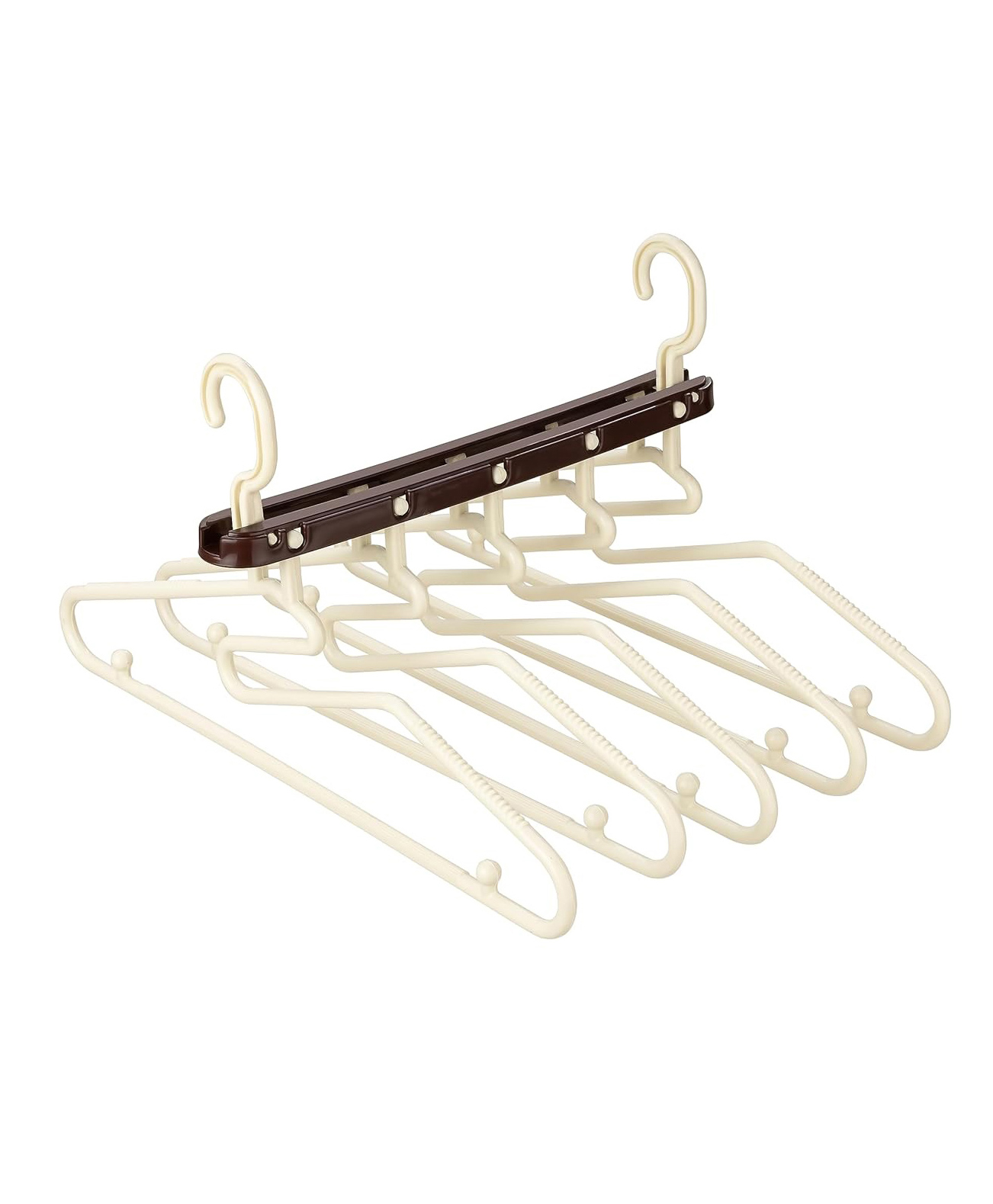 JD FRESH 5-in-1 Foldable Multi-Layer Space-Saving Hangers for Wardrobes Set of 2 - Ivory-image-31