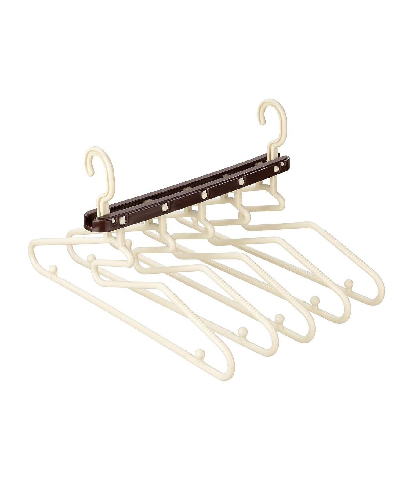JD FRESH 5-in-1 Foldable Multi-Layer Space-Saving Hangers for Wardrobes Set of 3 - Ivory-image-28