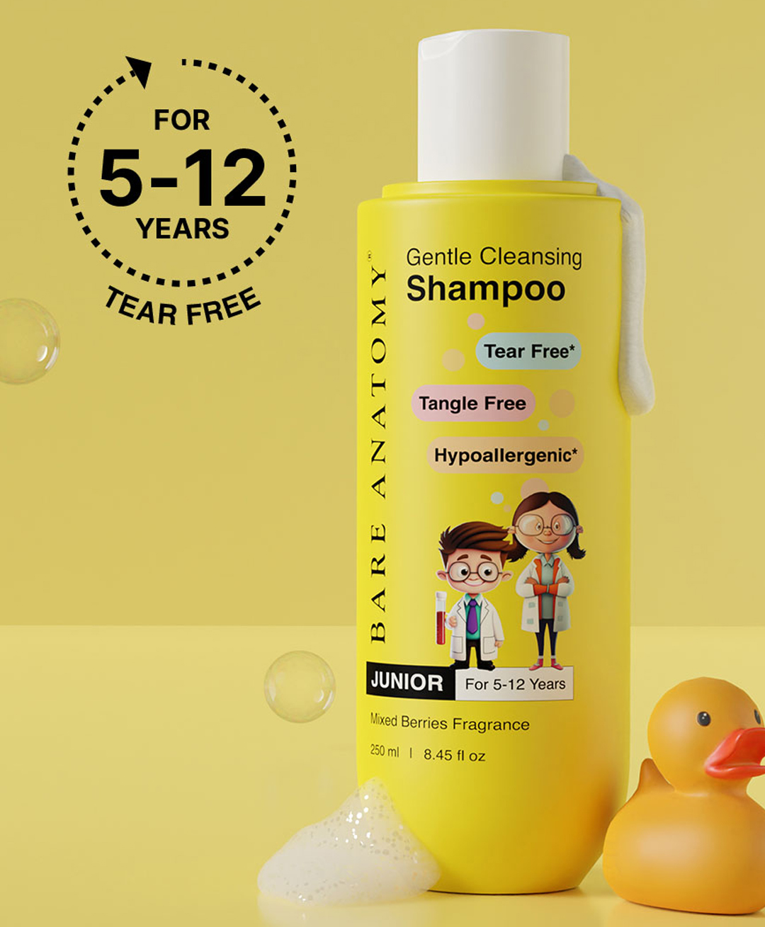 Bare Anatomy Junior Gentle Cleansing Kids Shampoo Tear-free & Hypoallergenic - 250 ml