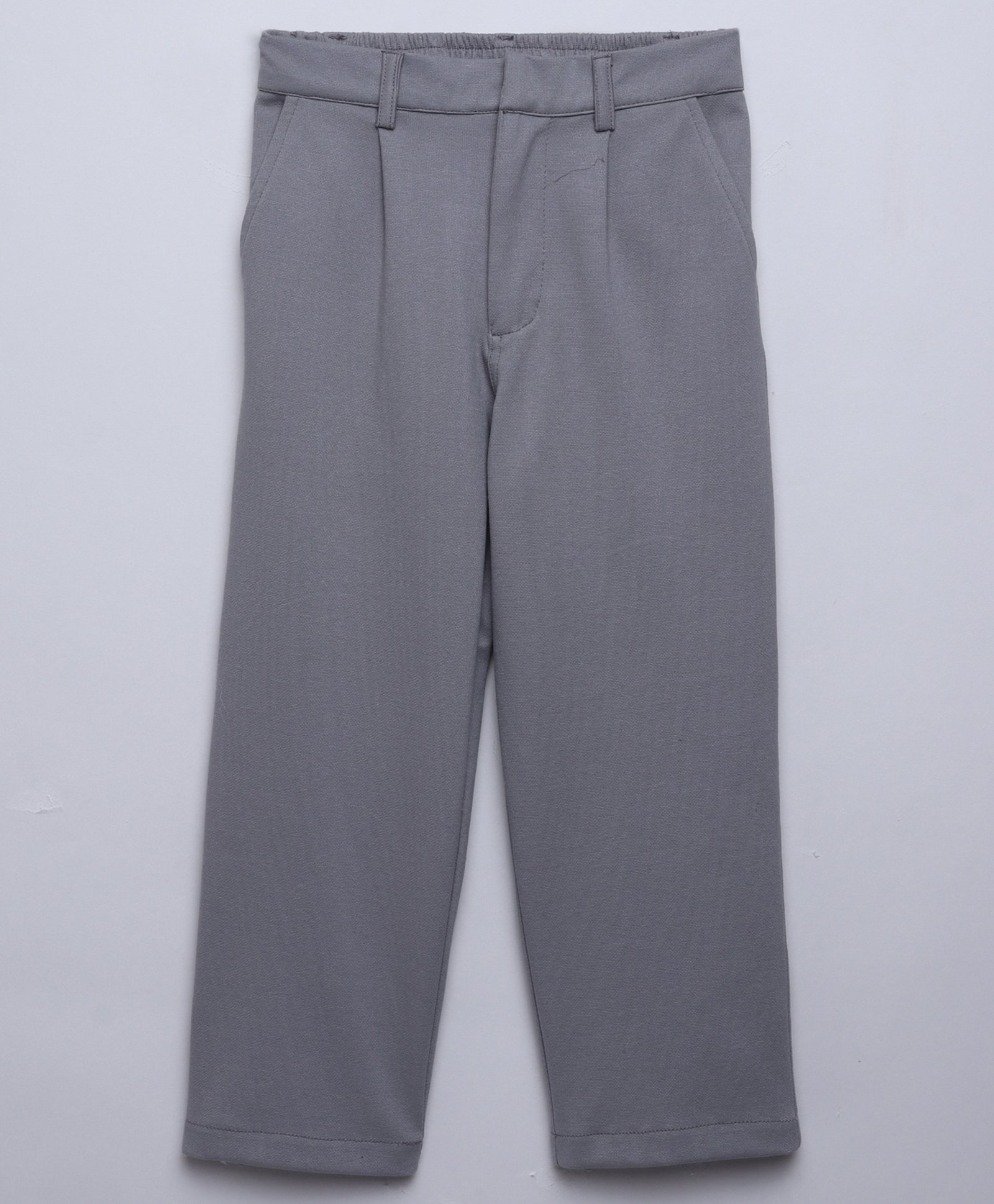 Taffykids Cotton Jersey Full Length Solid Trousers - Grey-picture-25