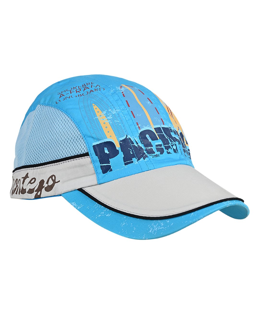 Kid-O-World Cotton Pacific Text Designed Mesh Detailed Cap - Blue-picture-25