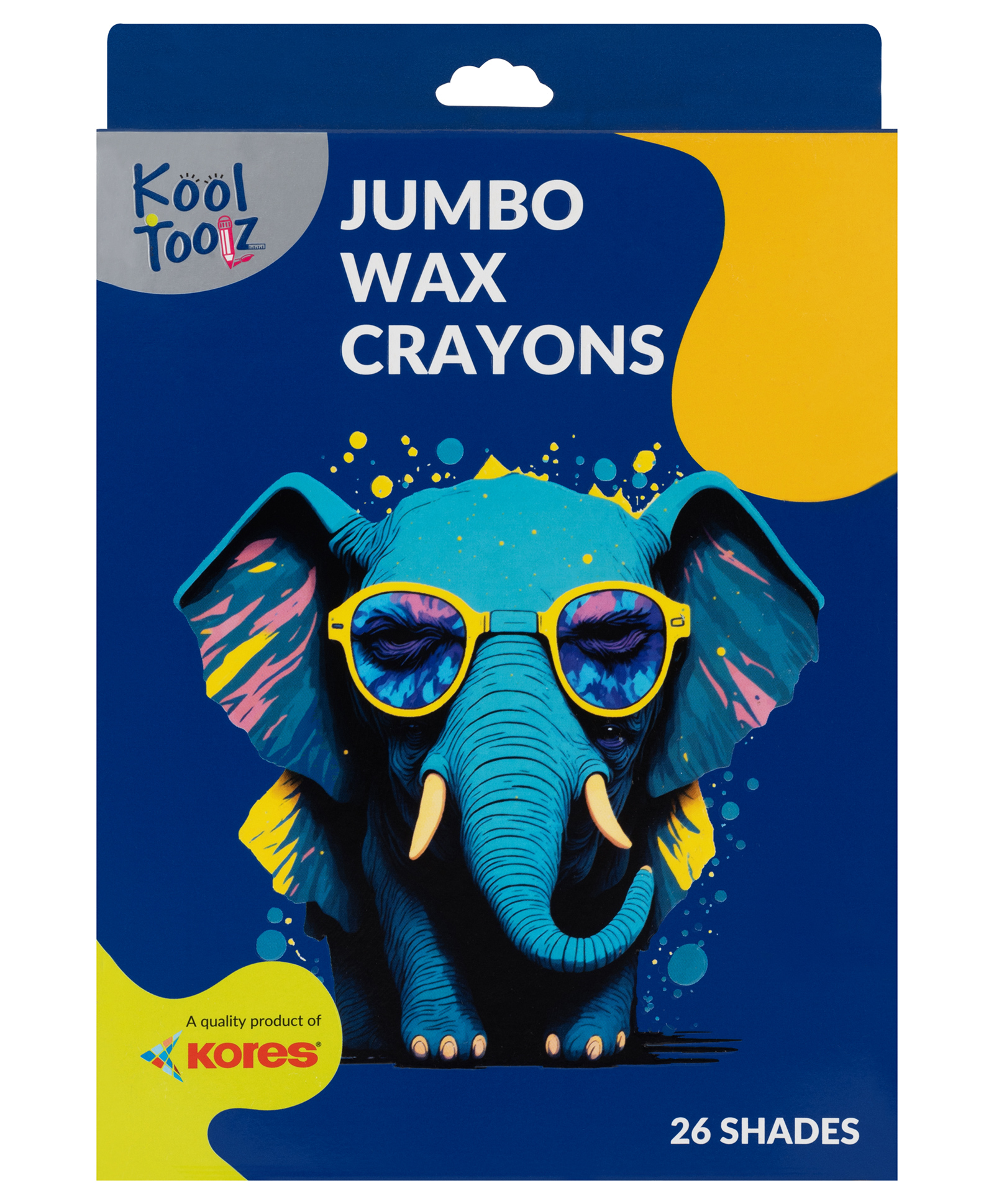 Kores Elephant Shape Jumbo Shades Wax Crayons Pack of 24 - Multicolour-image-35