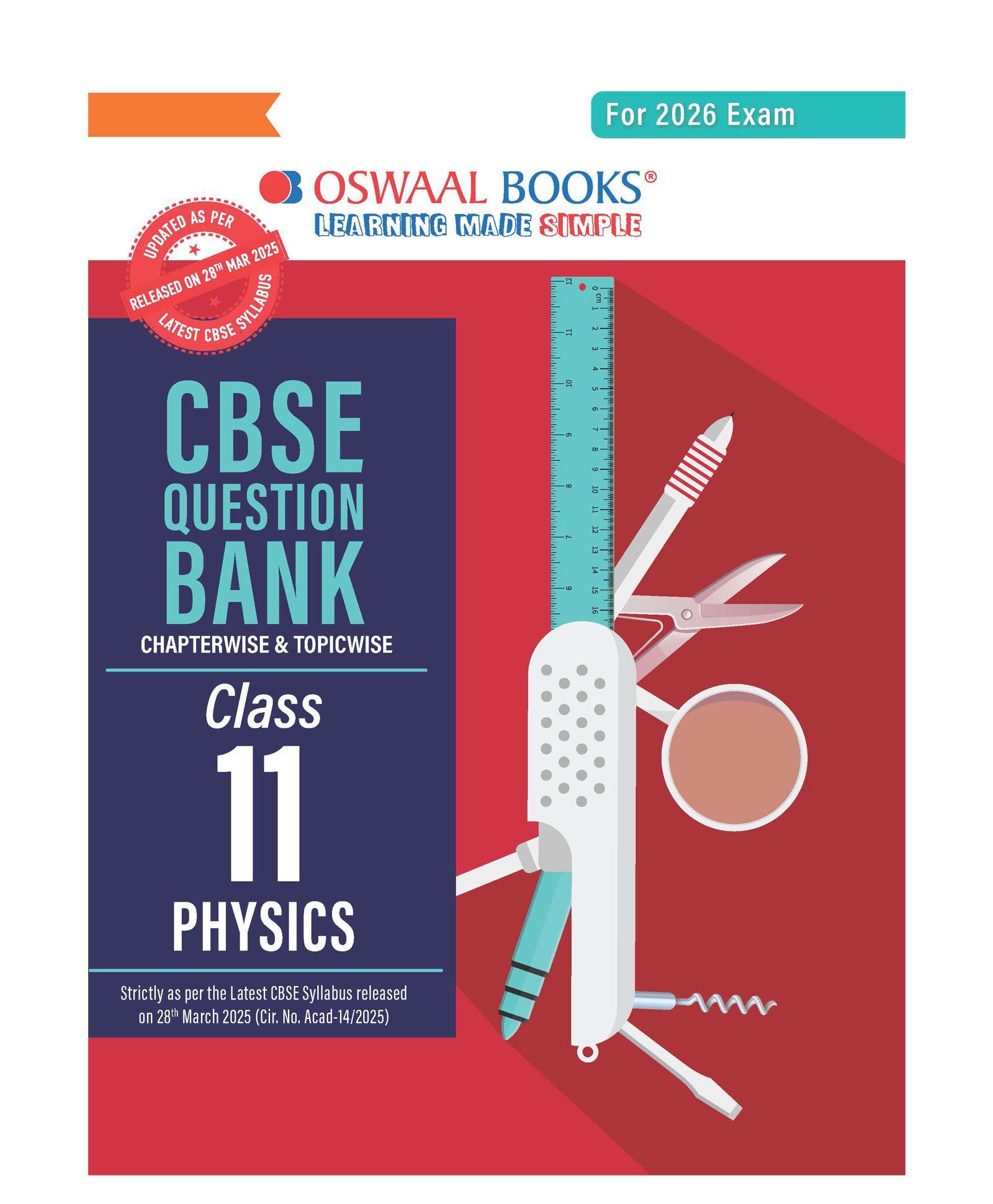 Oswaal CBSE Question Bank Class 11 Physics For 2026 Exam