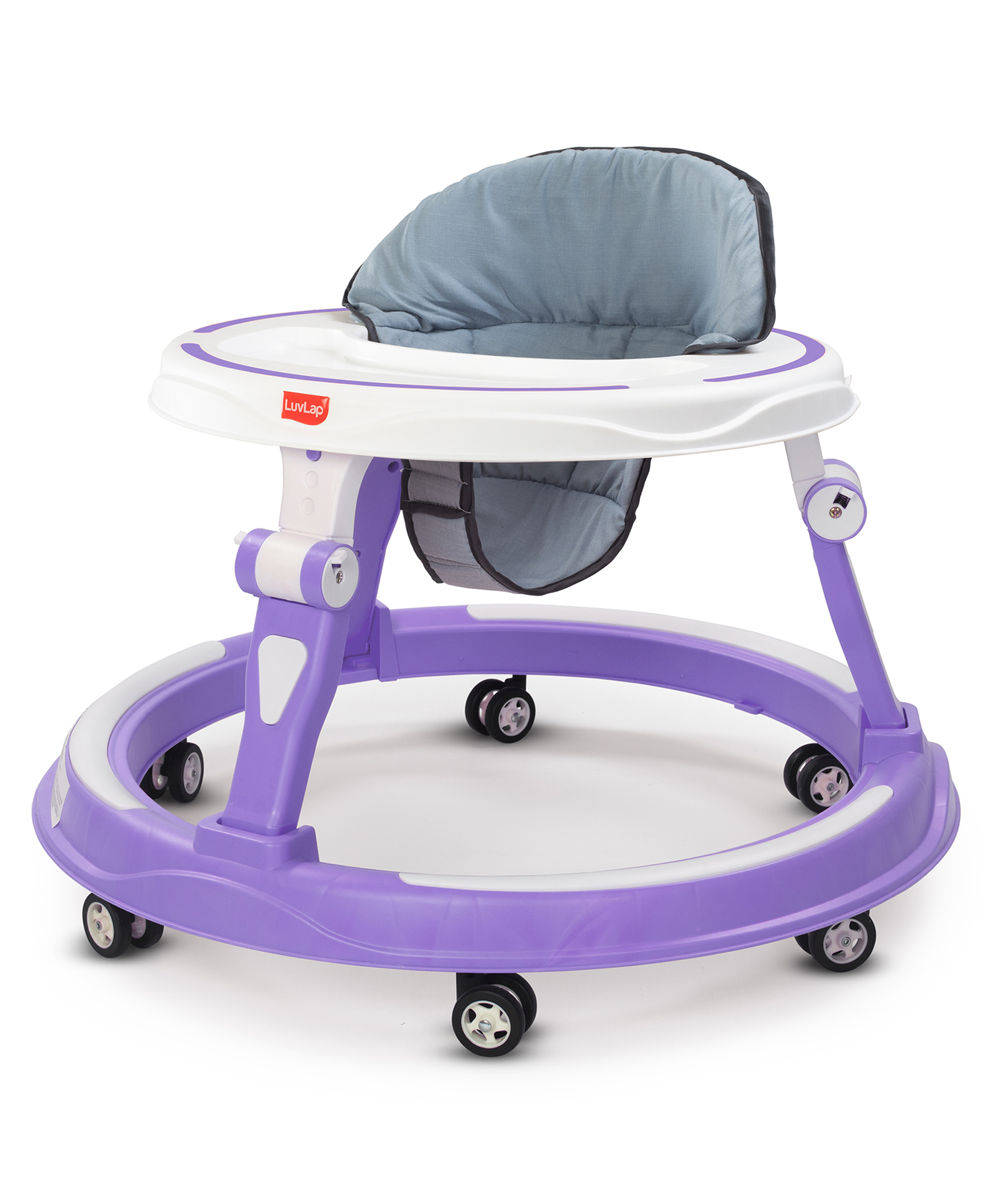 Luv Lap Starshine360 Degree Foldable Activity Baby Walker with 3 Seat Height Adjustable Tray - Purple-image-33