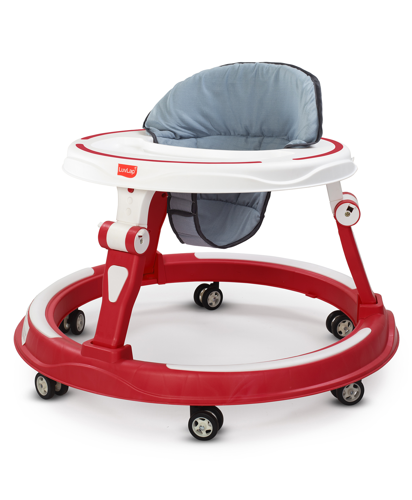 luvlap Luv Lap Starshine Elegant 360 Degree Foldable Activity Baby Walker With 3 Level Height Adjustment - Red-picture-29