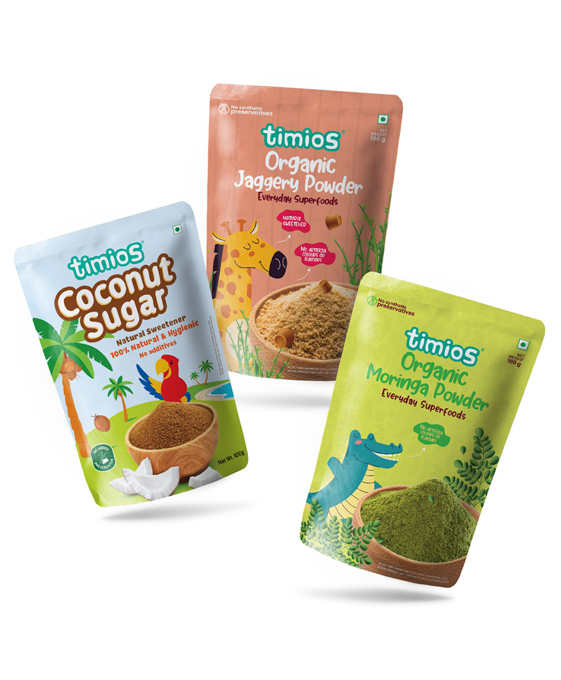 timios Combo Pack of Coconut Sugar Jaggery Powder & Moringa Powder - 100 g Each-image-9