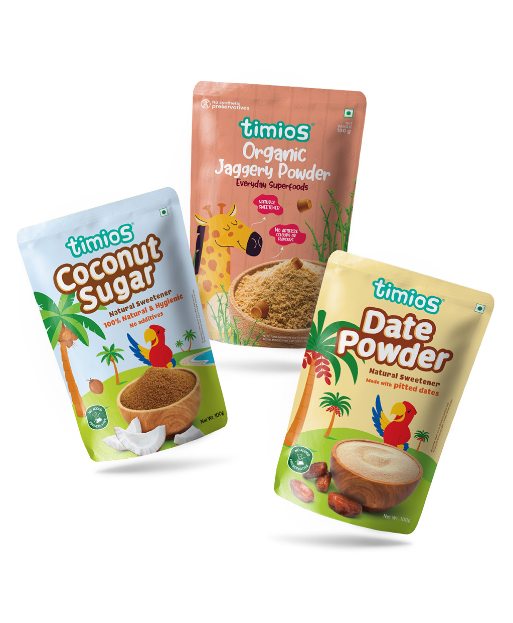 timios Combo Pack of Coconut Sugar Jaggery Powder & Date Powder - 100 g Each-image-10