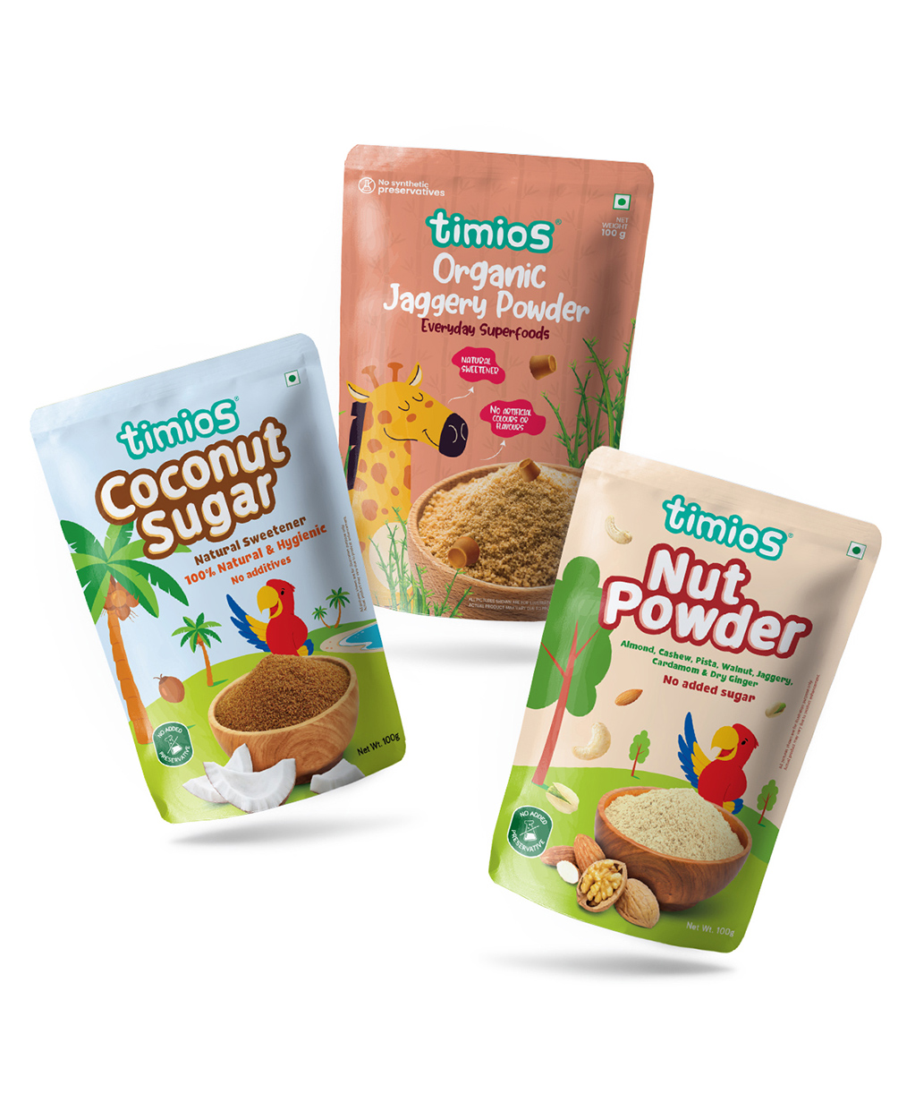 timios Combo Pack of Coconut Sugar Jaggery Powder & Nut Powder - 100 g Each-image-11