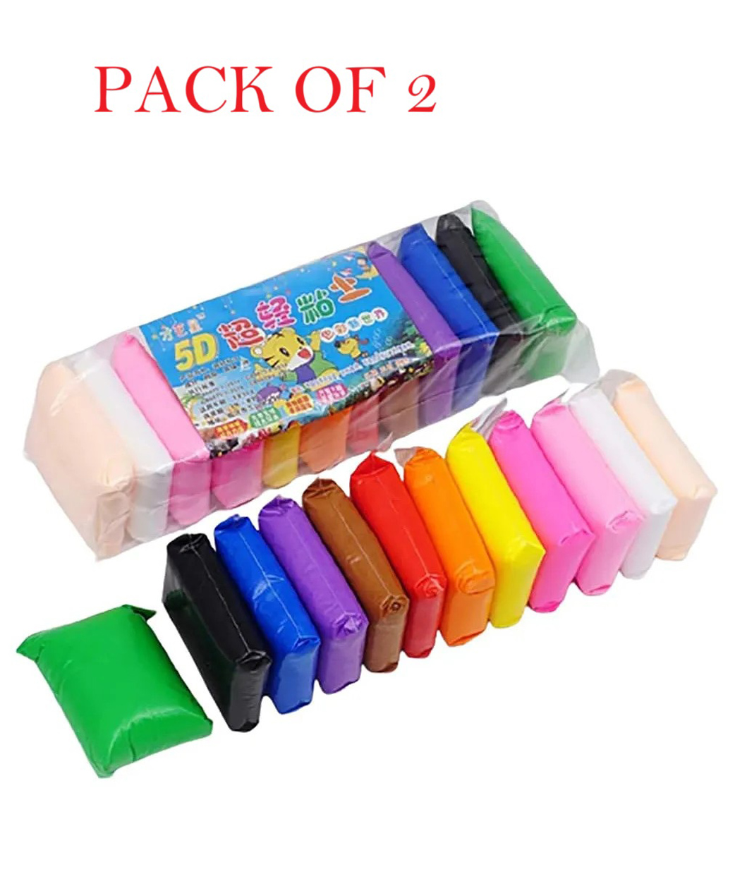 AKN TOYS Ultra Light Clay Safe & Non Toxic Bounce Clay 12 in Different Color Fluffy Foam Clay With Tools -( COLOR MAY VARY PACK OF 2 )-picture-14