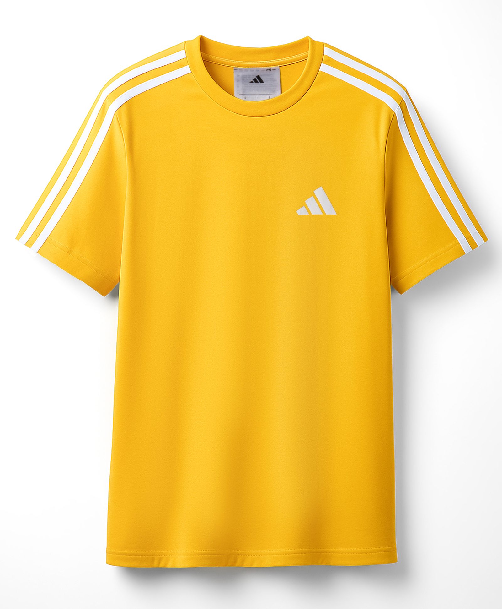 Adidas Kids Cotton Knit Half Sleeves T-Shirt With Tape Detailing - Yellow-picture-24