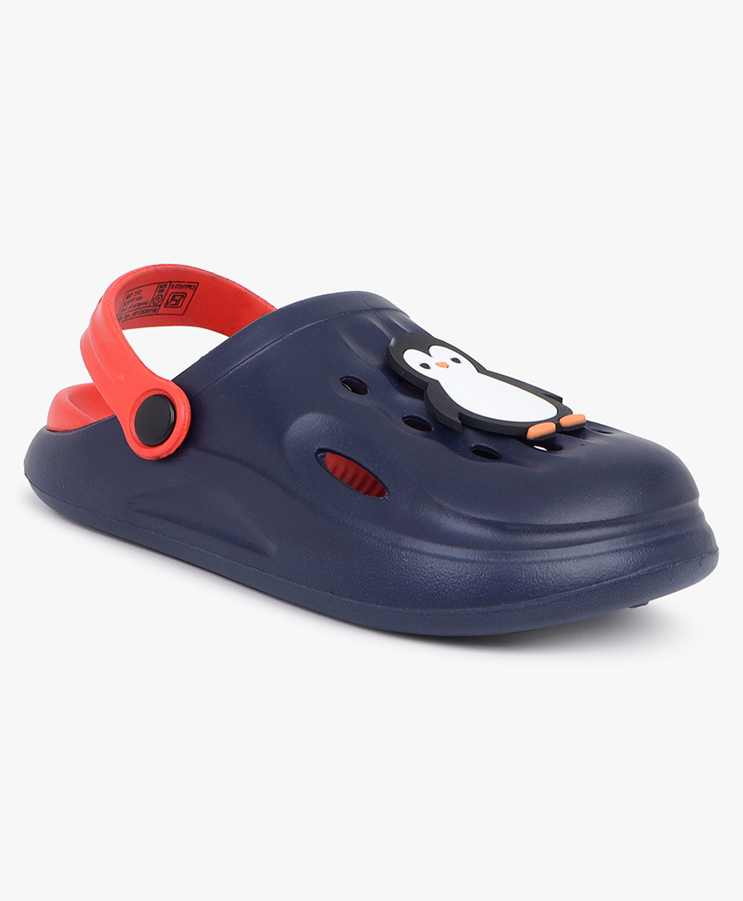 Superminis Penguin Applique Detailed Perforated Clogs - Navy Blue-image-9