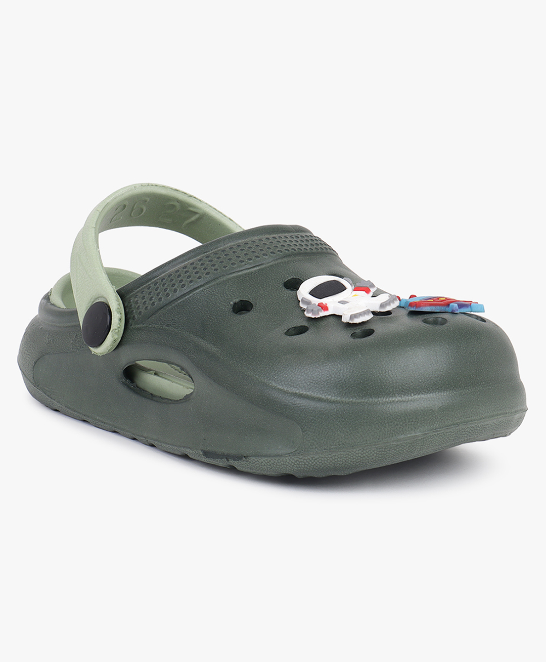 Superminis Space Theme Embellished Perforated Clogs - Dark Green-picture-28