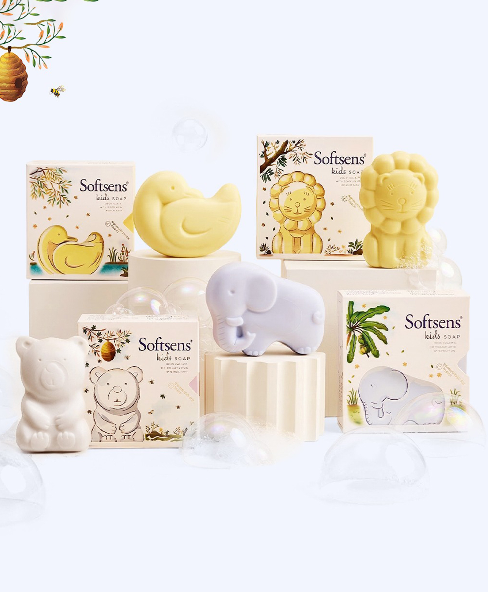 Softsens Assorted Pack of 4 Kids Soaps (75g Each)-image-43