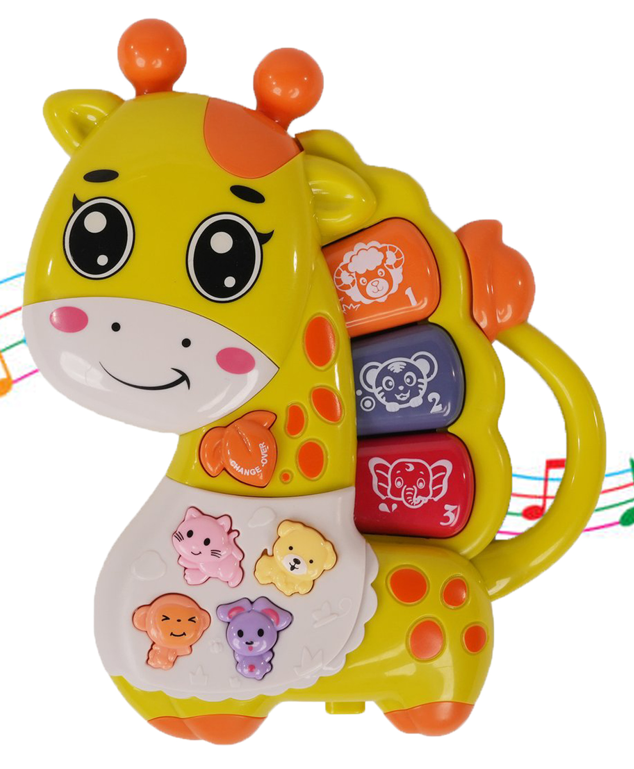 Giraffe Musical Piano Keyboard With Lights & Animal Sounds - Multicolor-image-4