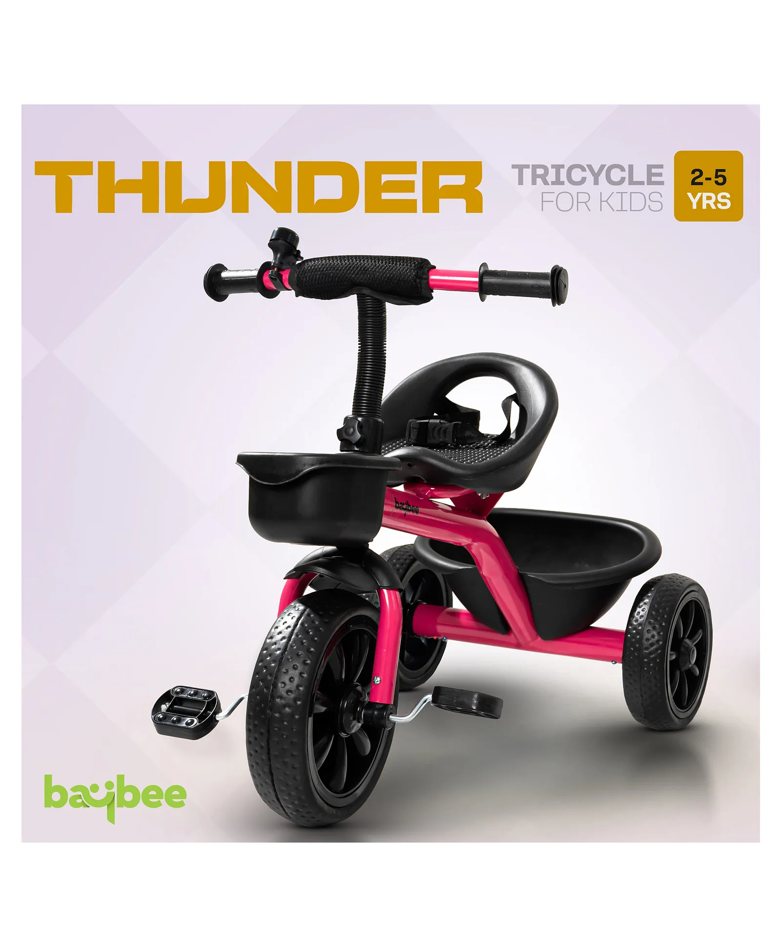 Baybee Thunder Baby Tricycle for Kids, Smart Plug & Play Kids