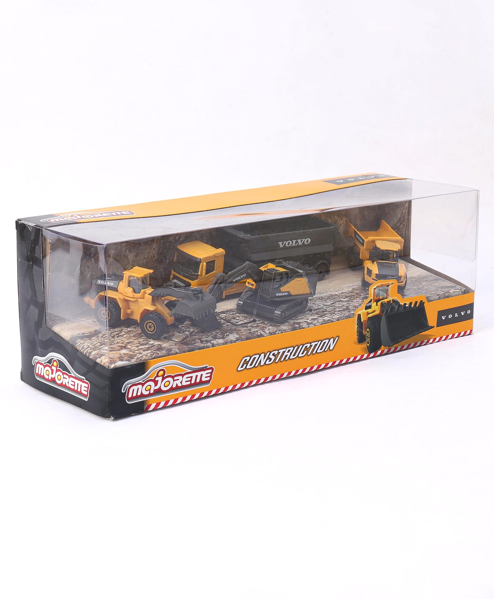 Majorette Volvo Edition Gift Pack Free Wheel Movable Parts Pack of 4 - Yellow & Black-picture-11
