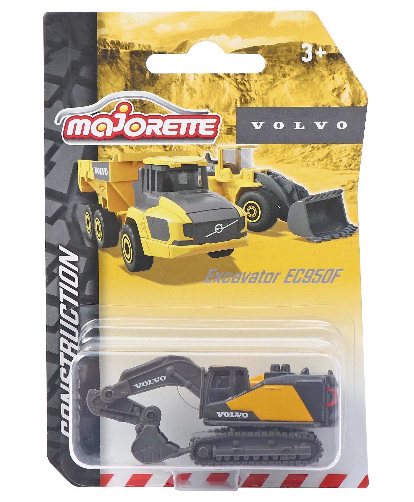 Majorette Volvo Excavator EC905F Edition Die Cast Free Wheel Construction Truck - Yellow-picture-24