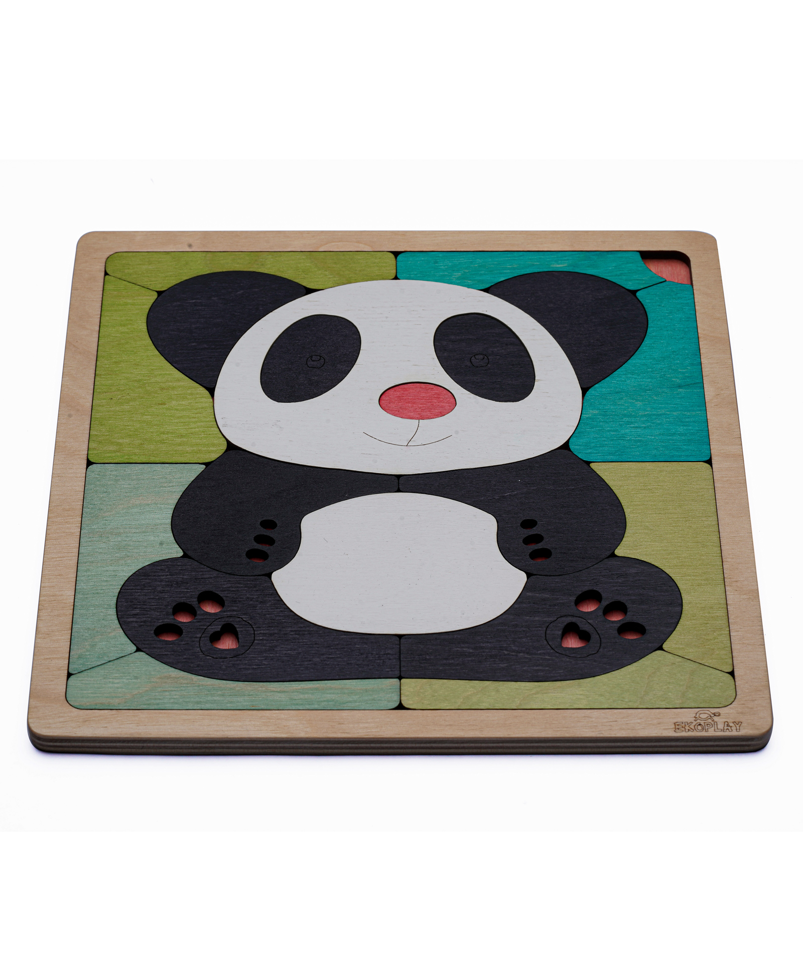 Ekoplay Pink Nosed Panda Wooden Puzzle | 19 Pieces Jigsaw Puzzle | Endangered Animals for Kids 3 Years and Above-image-35