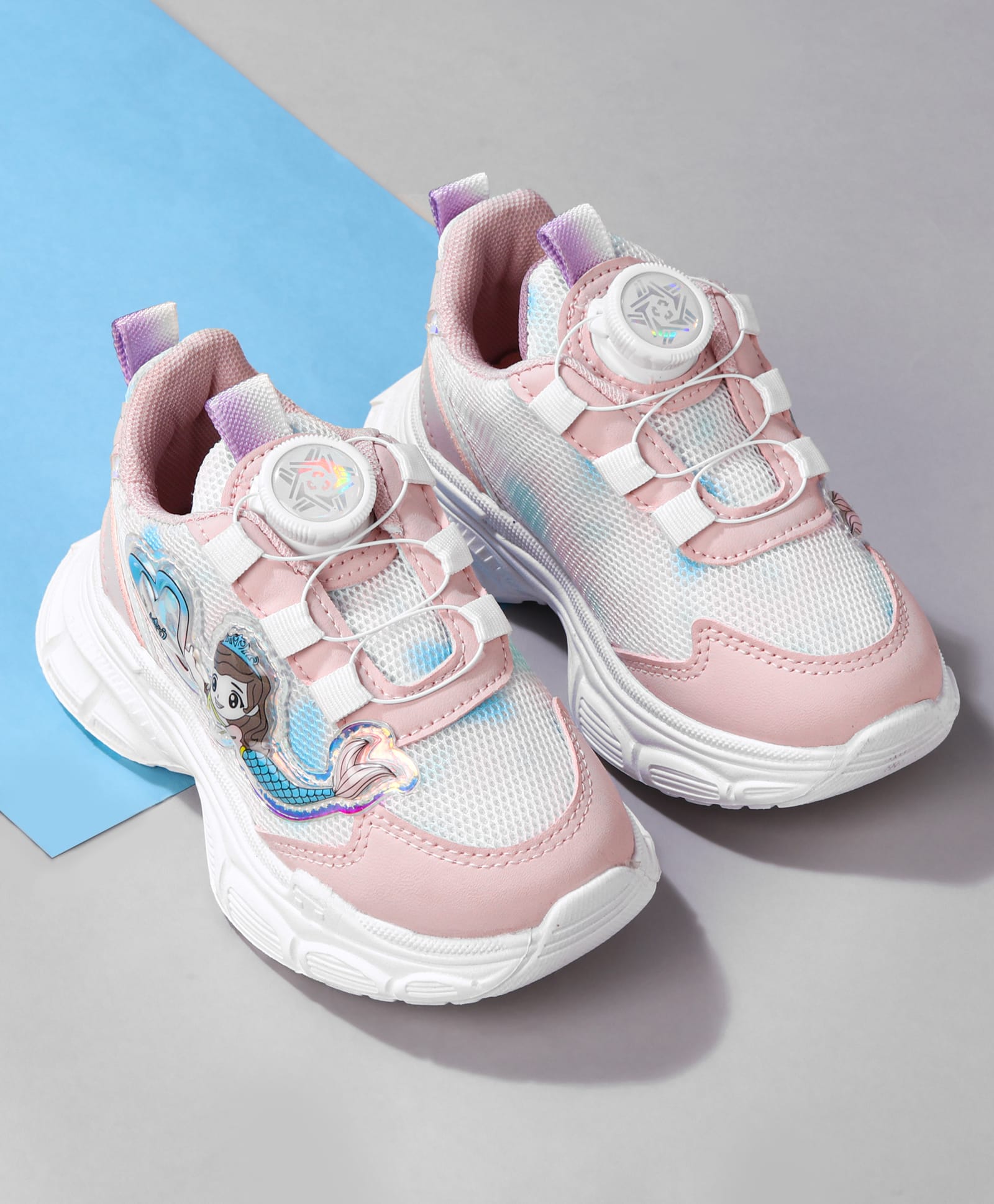 Cute Walk by Babyhug Slip On Sports Shoes With Mermaid Applique - Pink-picture-22
