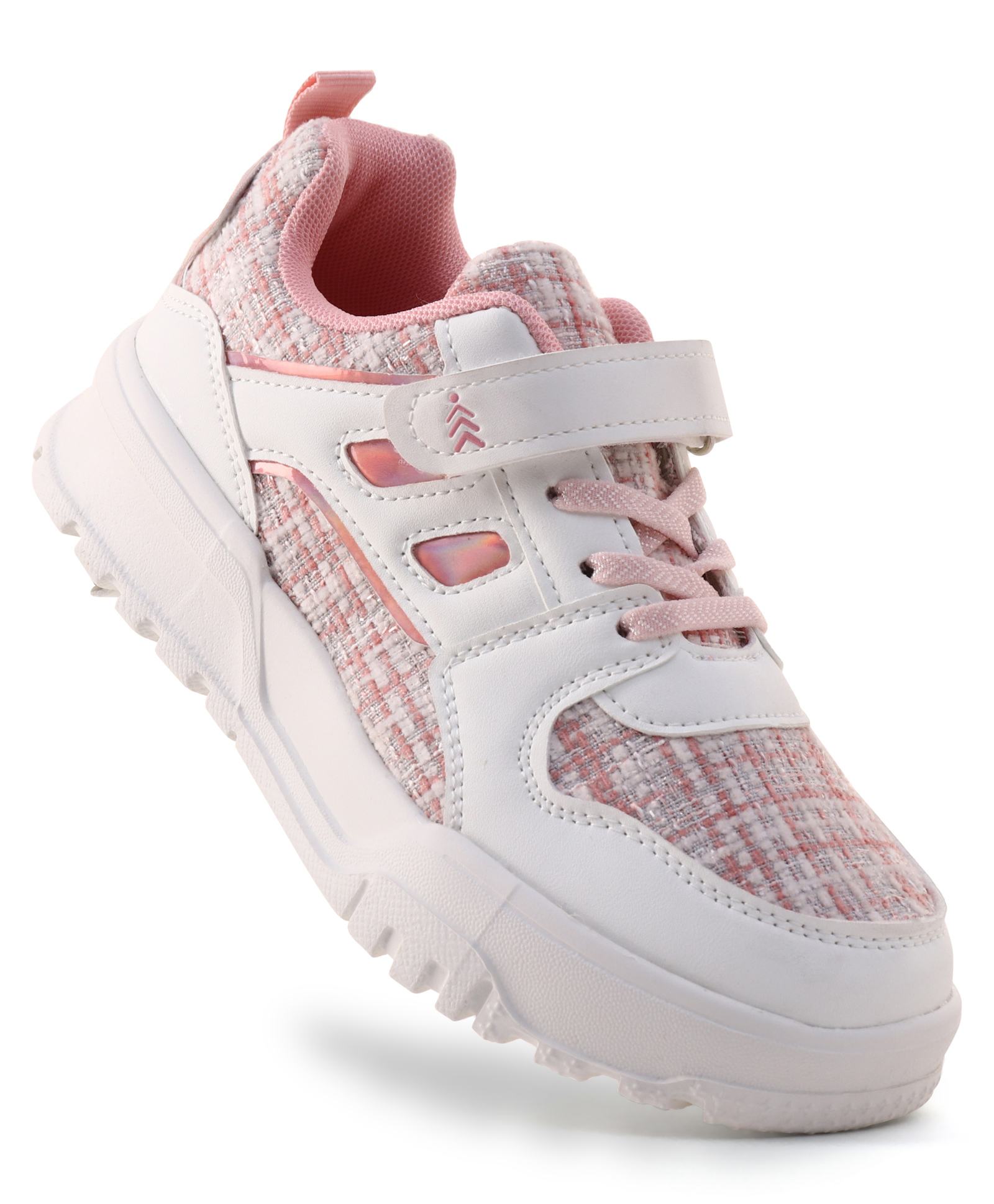 Pine Kids Sports Shoes with Velcro Closure & Tape Detailing - Pink-picture-16