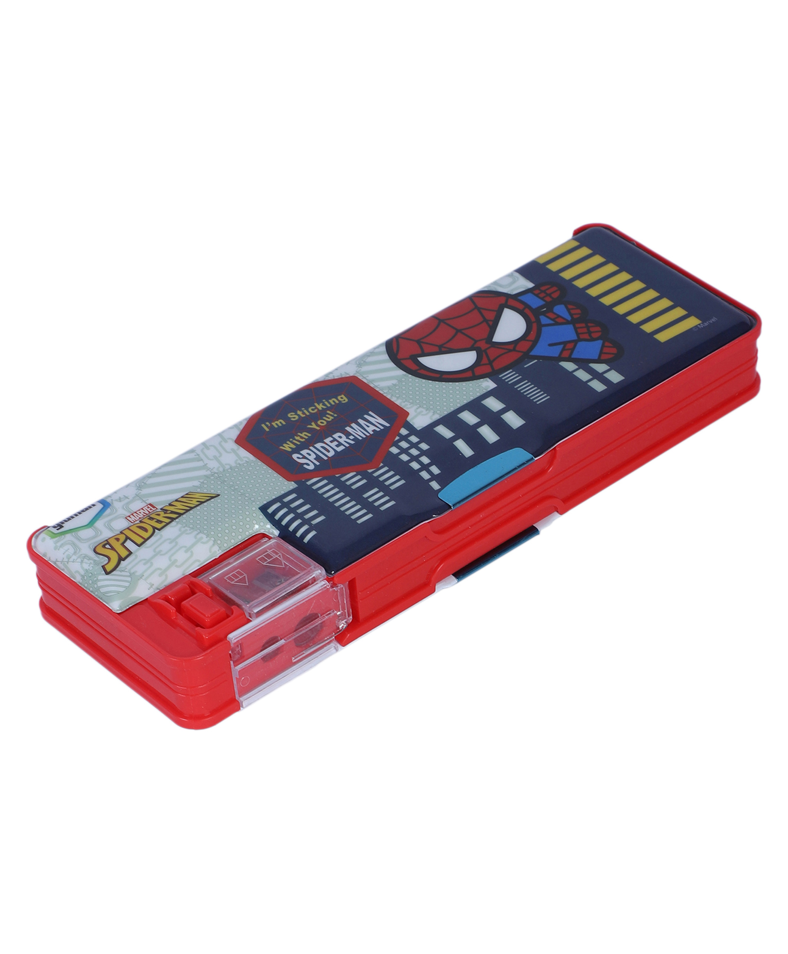Gluman Magnetic Pencil Box With Spiderman Print - Red-picture-22