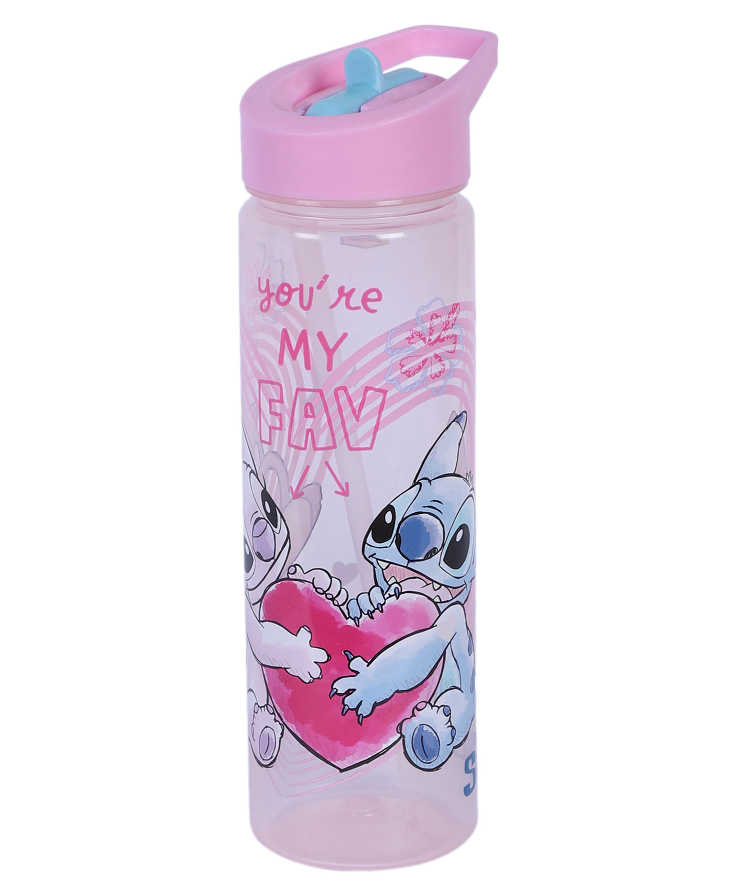 Gluman Ninos Spout Sipper Bottle With Stitch Print Light Pink - 700 ml-picture-10