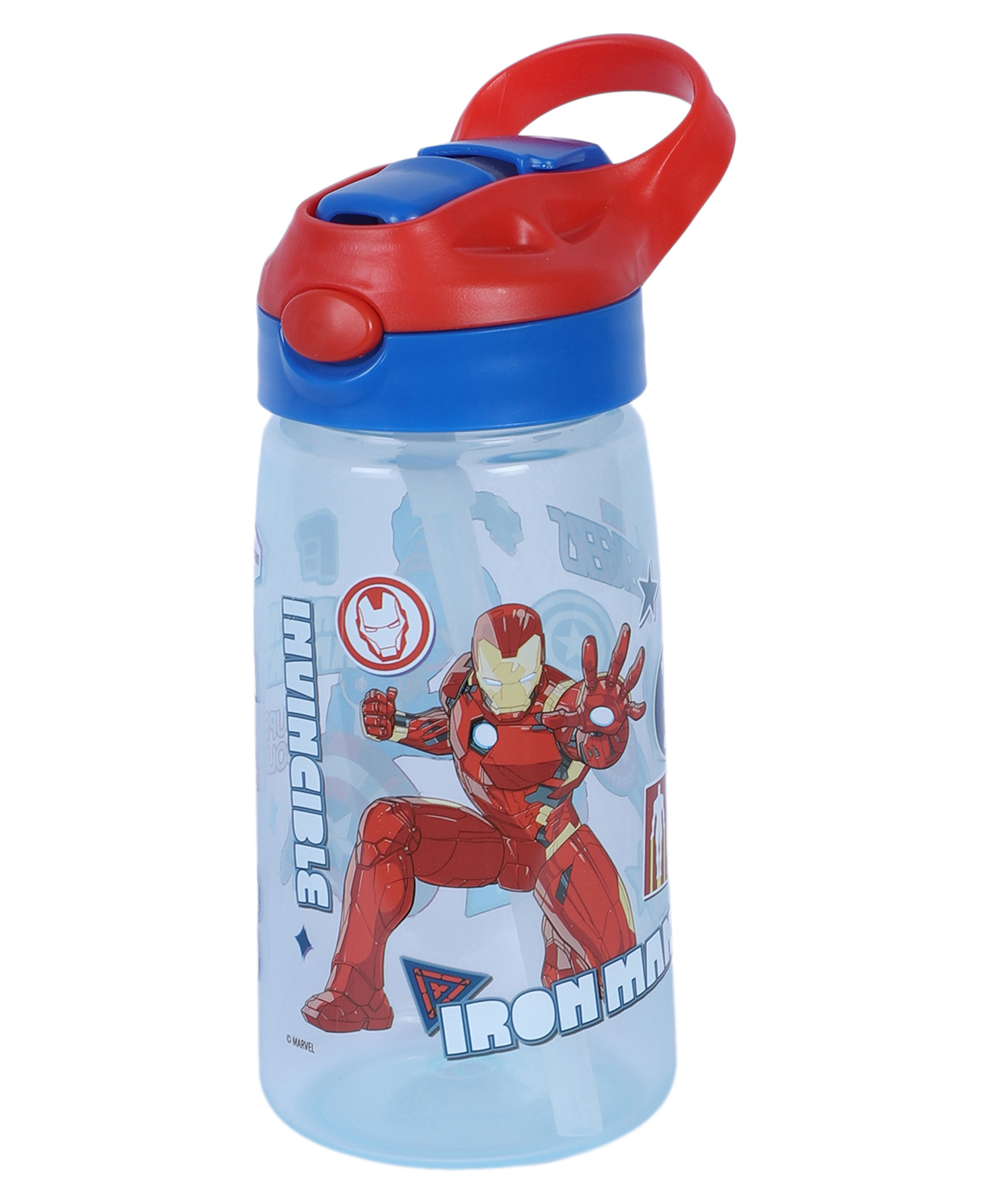 Gluman Sorbo Sipper Bottle With Iron man Print Light Blue - 550 ml-picture-42