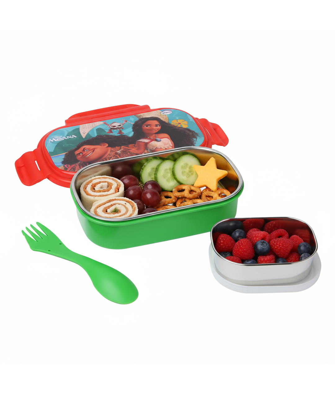 Gluman Moana Printed Lunch Box - Red & Green-picture-43