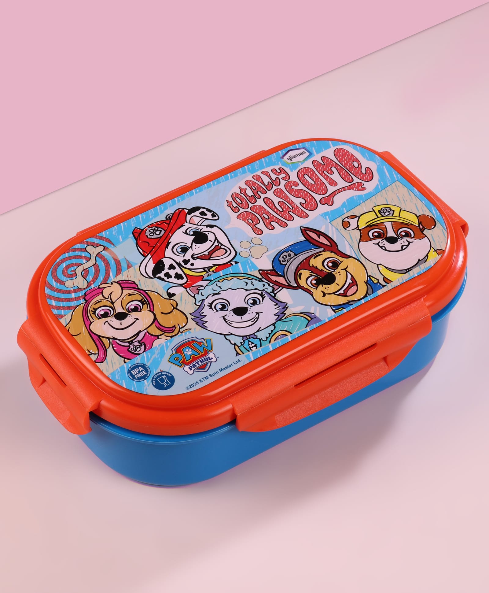 Gluman Lunch Box with 3D Paw Patrol Inner Container & Spoon - Blue-image-42