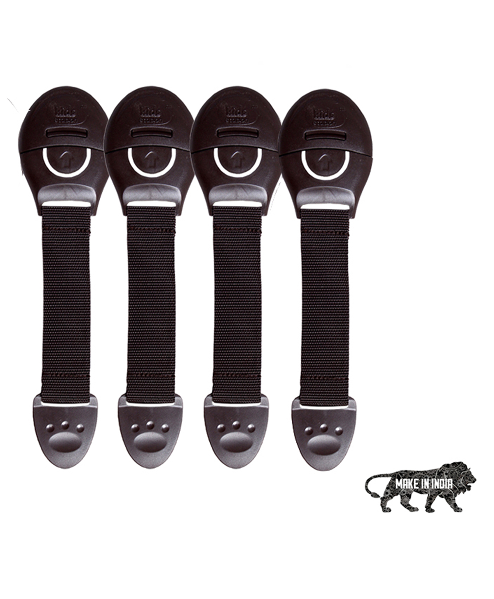 Kids Station Furniture Safety Locks for Baby Safety - Strong and Adhesive Child/Toddler/Infants Safety Locks for Drawers, Cabinets, Fridge and Cupboard - Baby Proofing Product - Pack of 4 (Brown)-picture-15