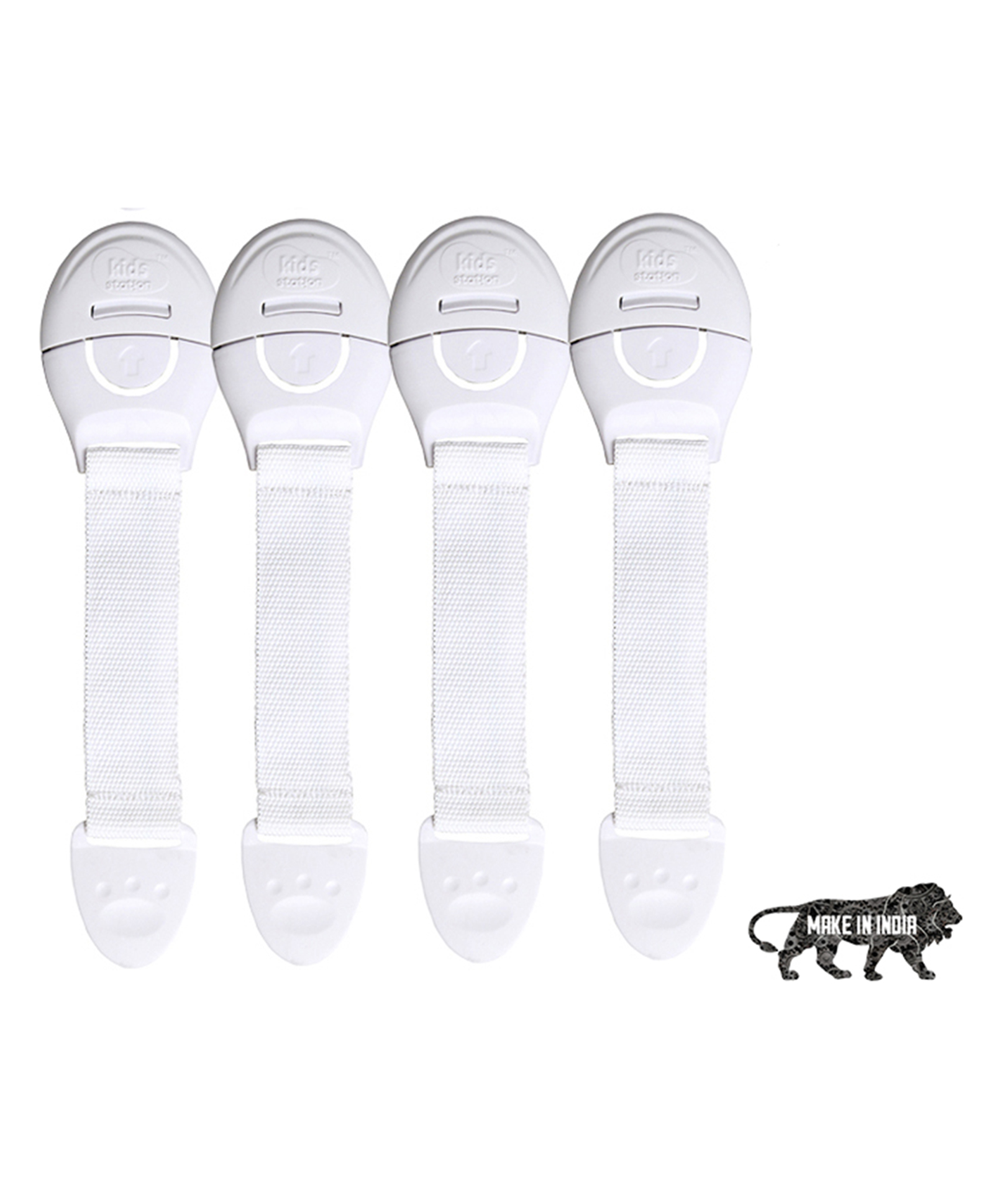 Kids Station Furniture Safety Locks for Baby Safety - Strong and Adhesive Child/Toddler/Infants Safety Locks for Drawers, Cabinets, Fridge and Cupboard - Baby Proofing Product - Pack of 4 (White)-picture-11