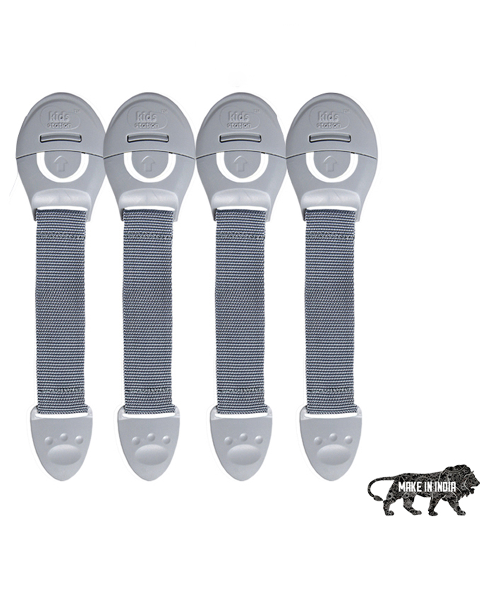 Kids Station Furniture Safety Locks for Baby Safety - Strong and Adhesive Child/Toddler/Infants Safety Locks for Drawers, Cabinets, Fridge and Cupboard - Baby Proofing Product - Pack of 4 (Grey)-picture-27